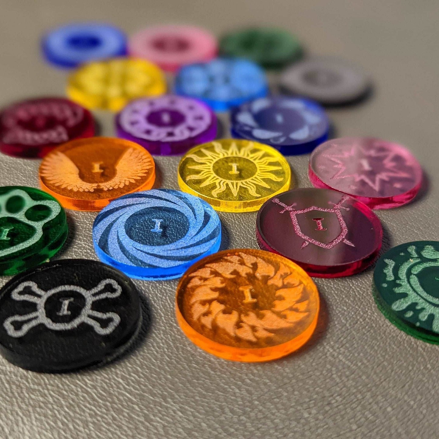 Battle Tokens / Combat Markers (72 piece set) | Tabletop RPG Accessories - Hexwood Forge