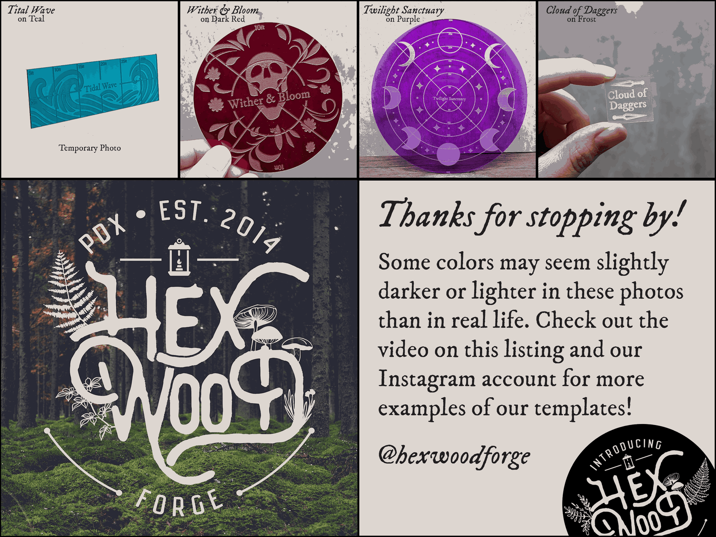 Area of Effect Spell Templates | Dungeons & Dragons - Hexwood Forge