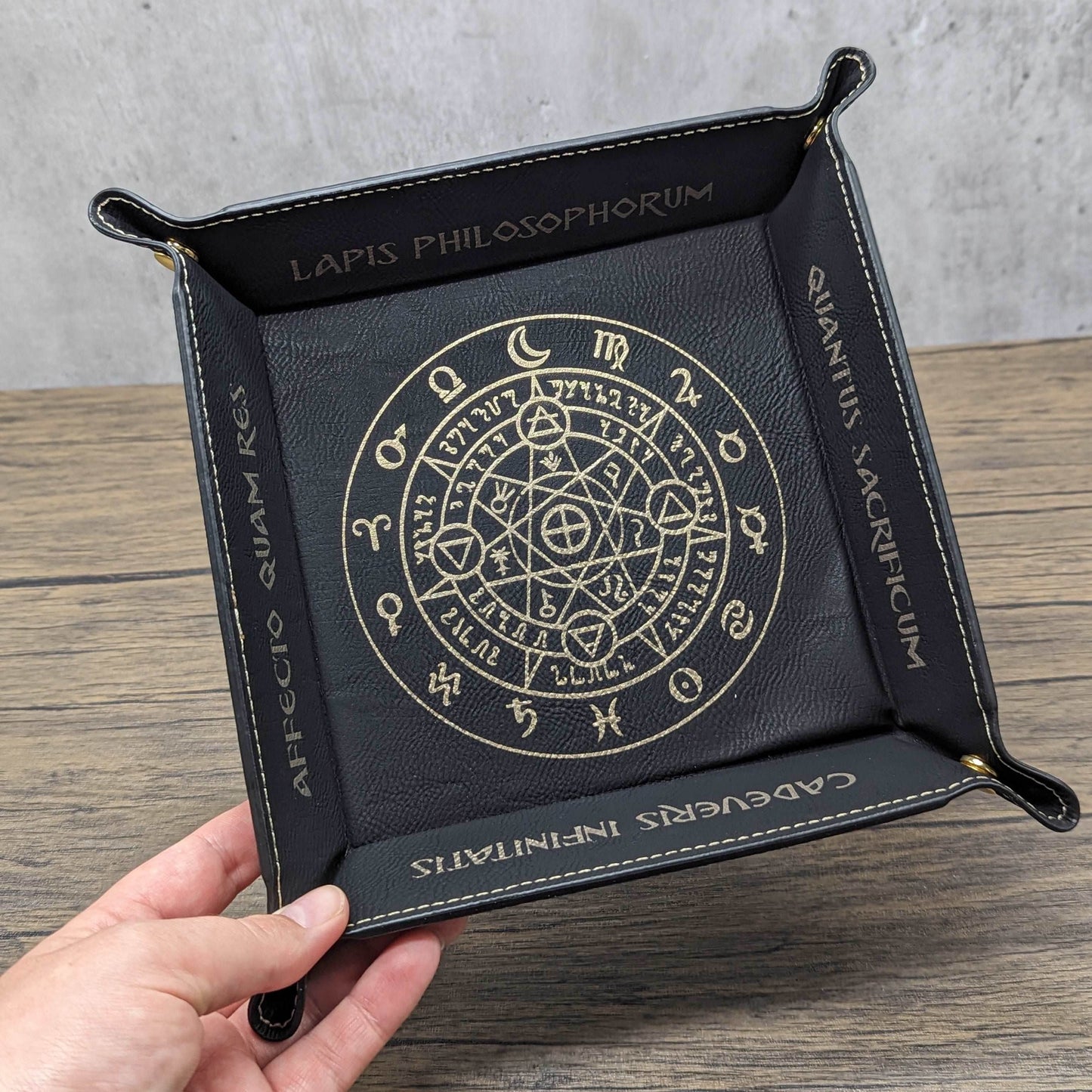 Alchemy Circle Dice Tray | Tabletop RPG Accessories - Hexwood Forge