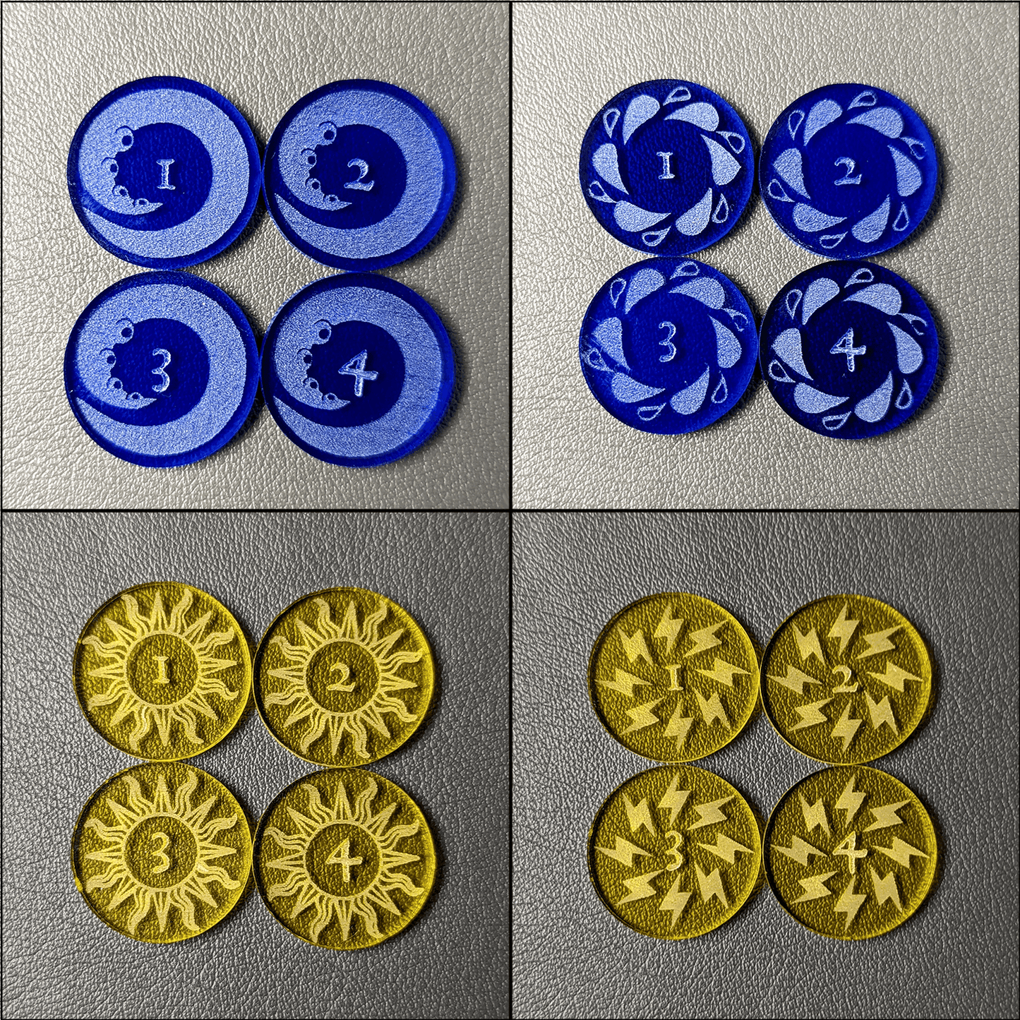 Battle Tokens / Combat Markers (72 piece set) | Tabletop RPG Accessories - Hexwood Forge
