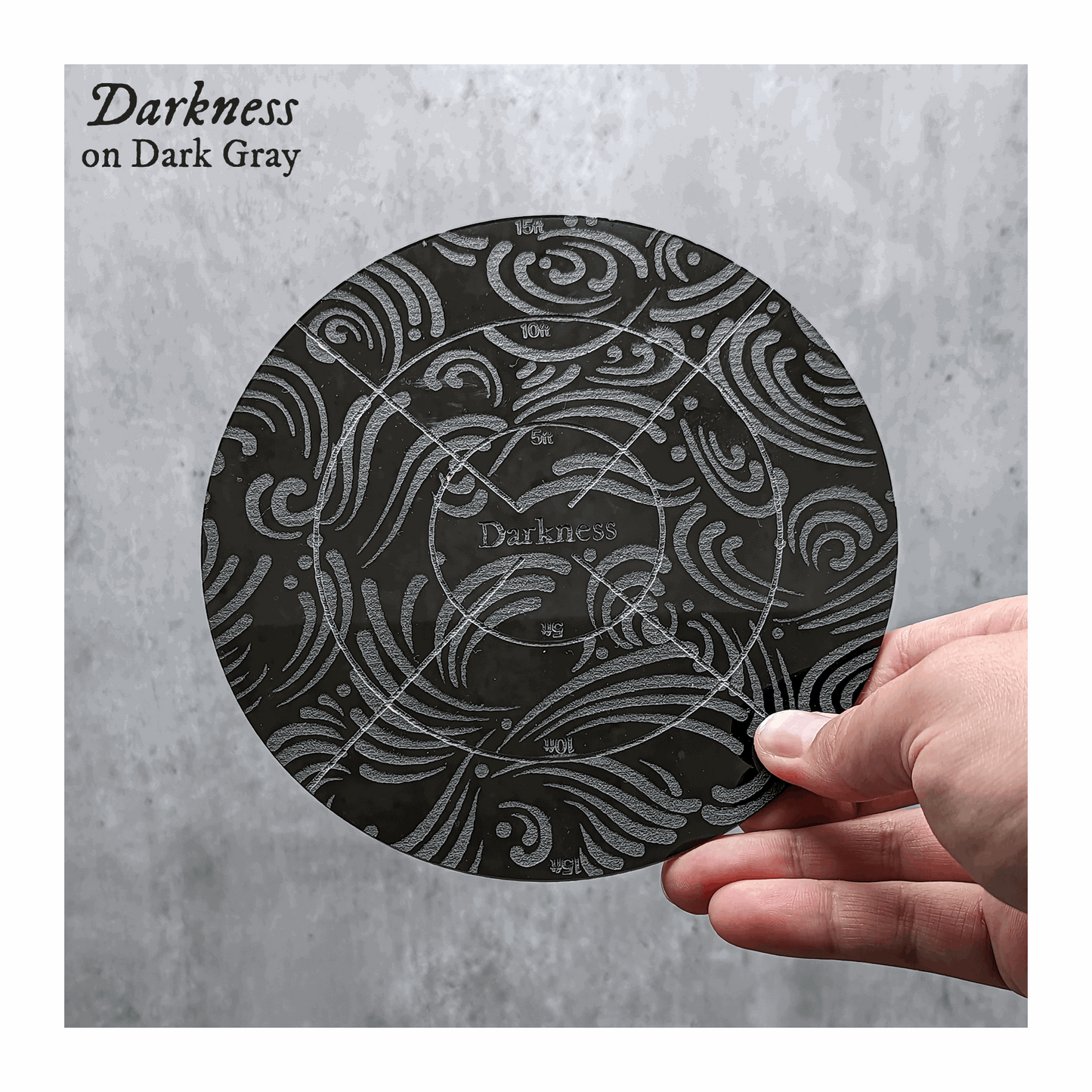 Darkness Area of Effect Spell Template | Compatible with Dungeons & Dragons 5e