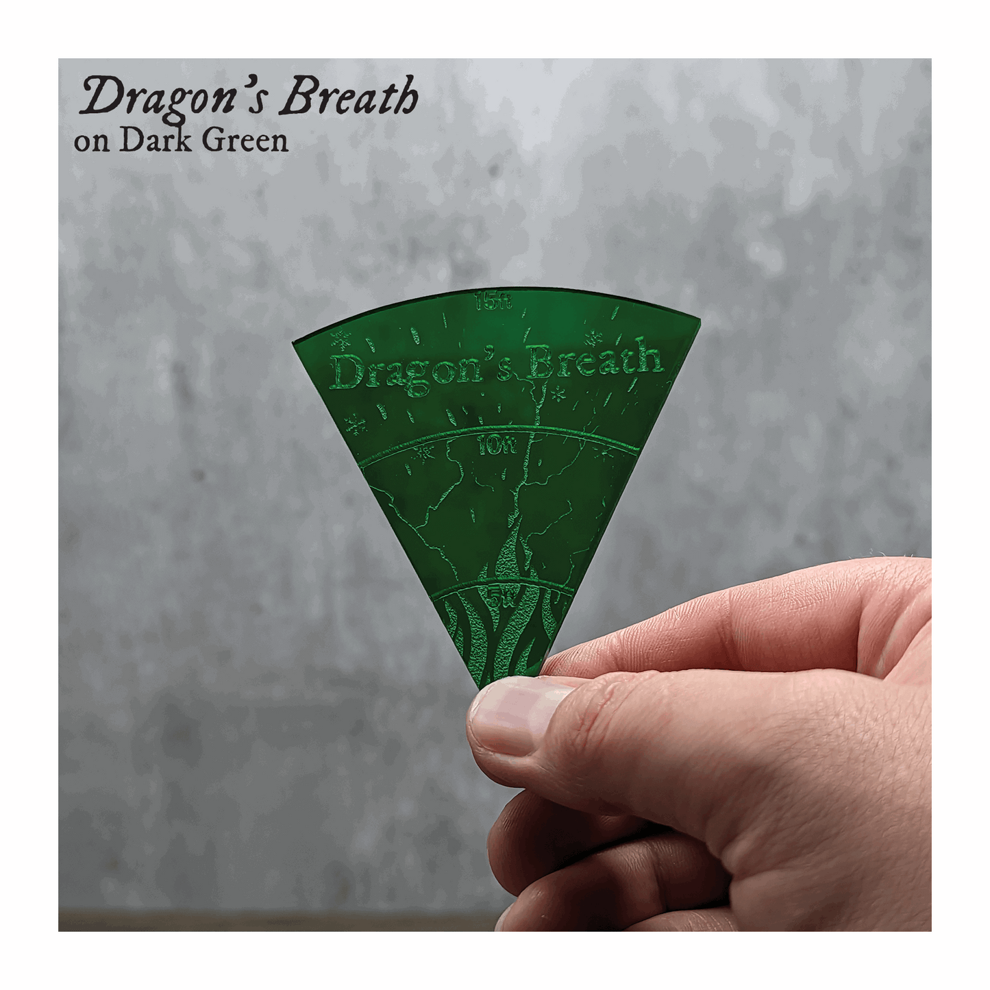 Dragon's Breath Area of Effect Spell Template | Compatible with Dungeons & Dragons 5e