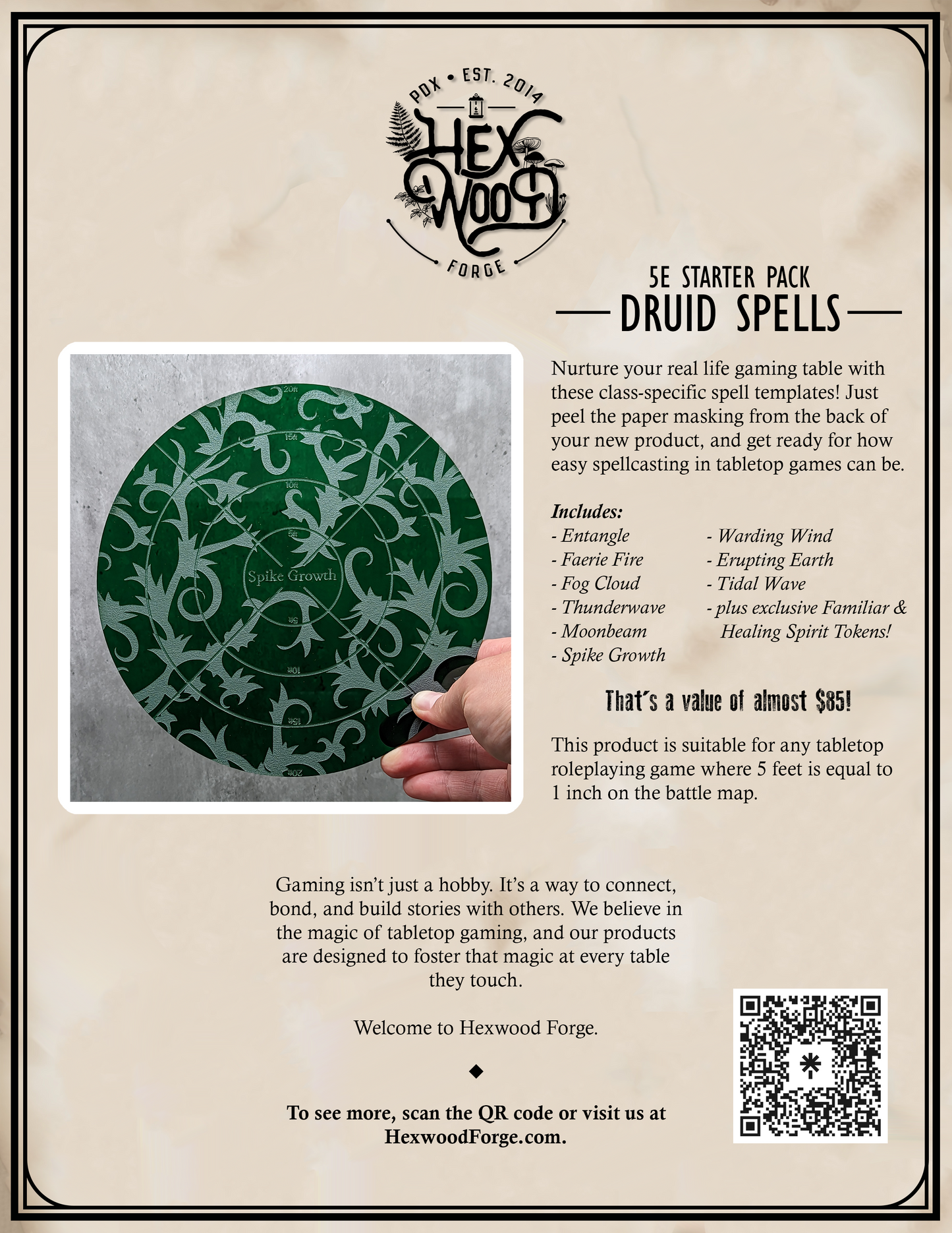 Druid Spell Template Class Pack Product Photo by Hexwood Forge