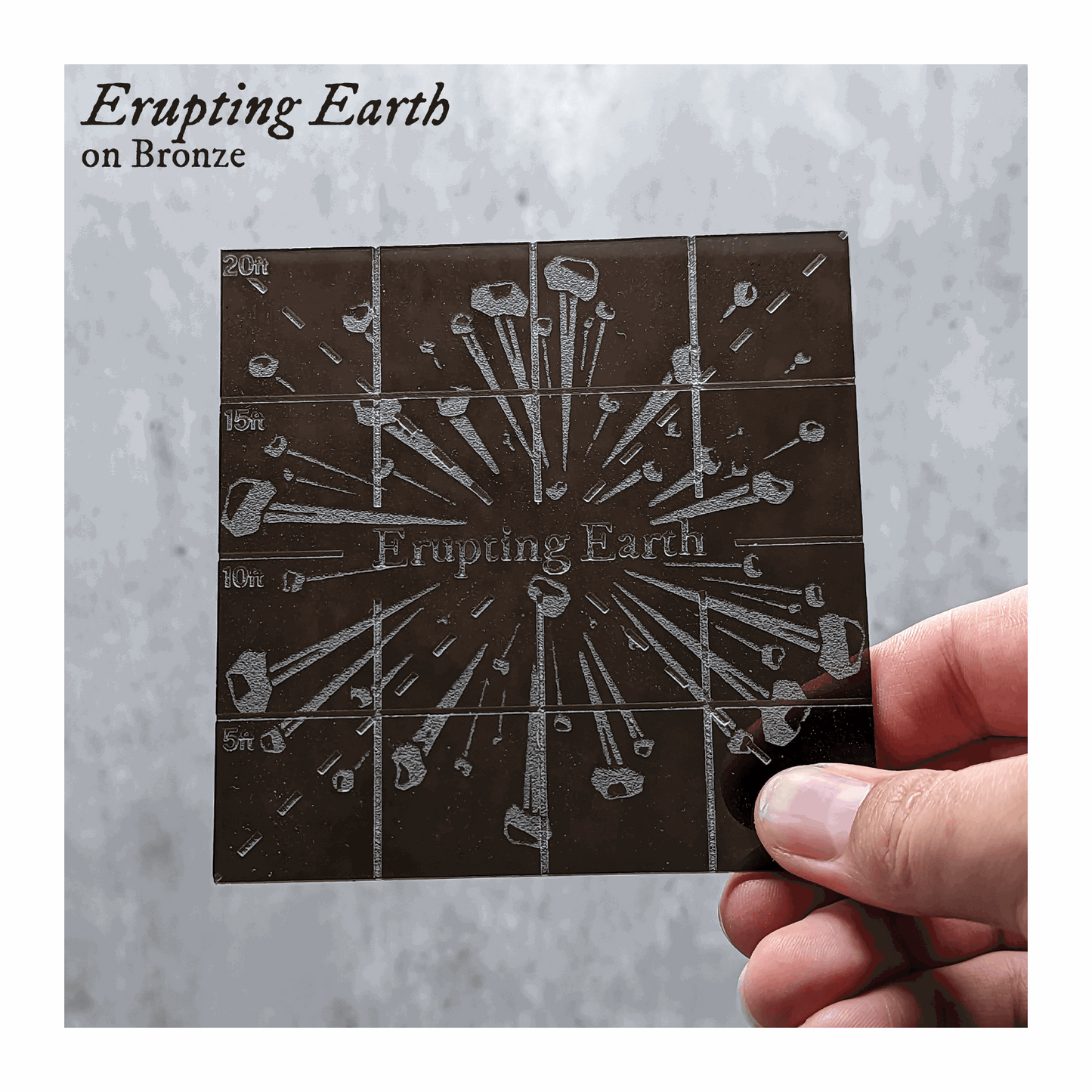 Erupting Earth Area of Effect Spell Template | Compatible with Dungeons & Dragons 5e