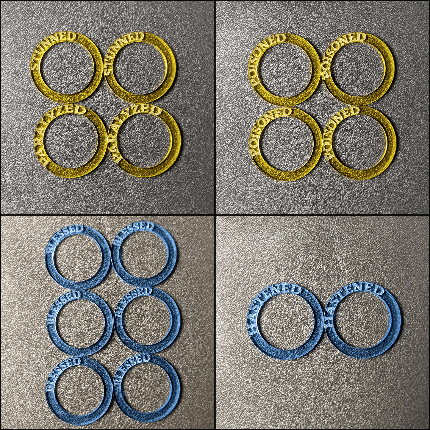 Condition Rings / Effect Markers (72 piece set) | Tabletop RPG Accessories - Hexwood Forge