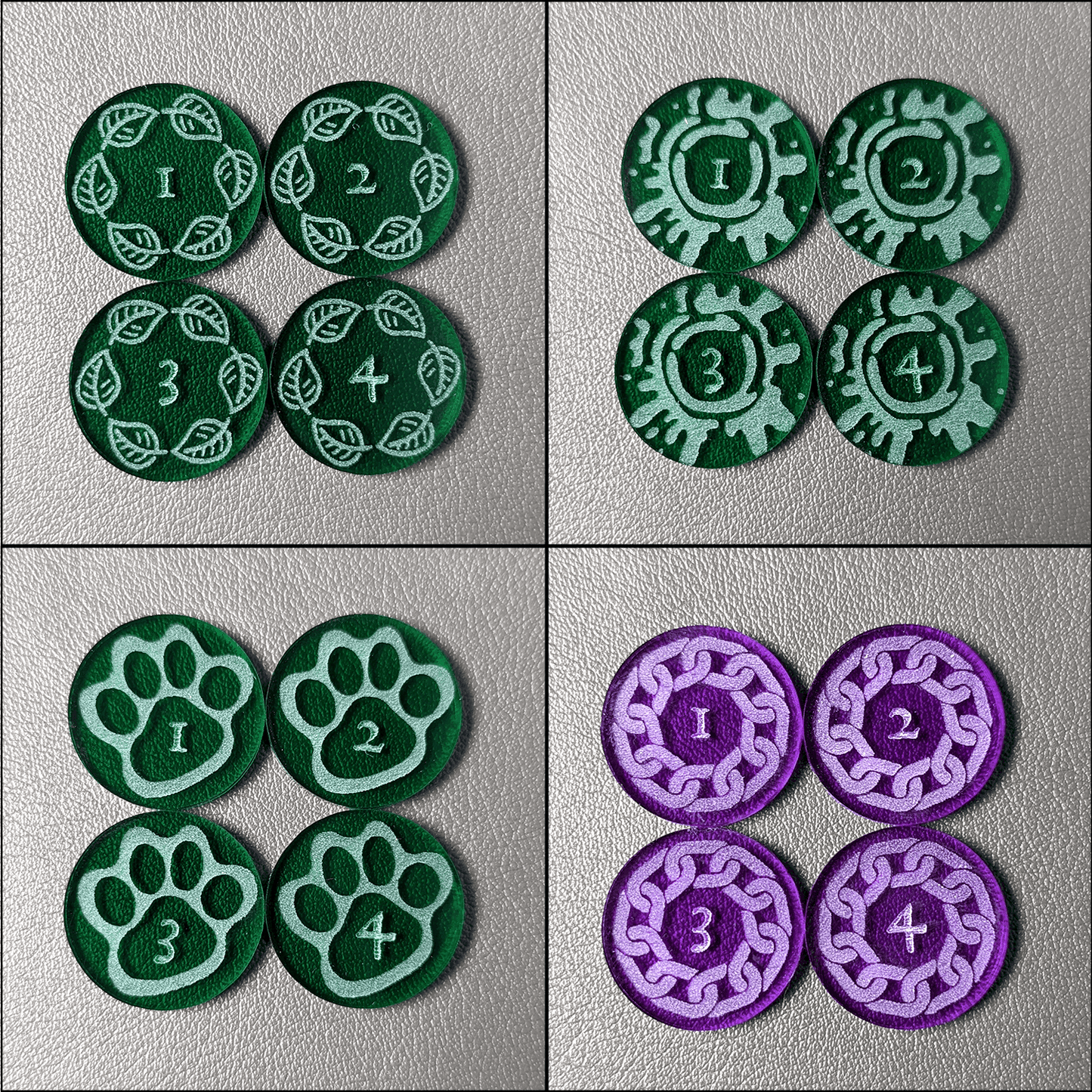 Battle Tokens / Combat Markers (72 piece set) | Tabletop RPG Accessories - Hexwood Forge