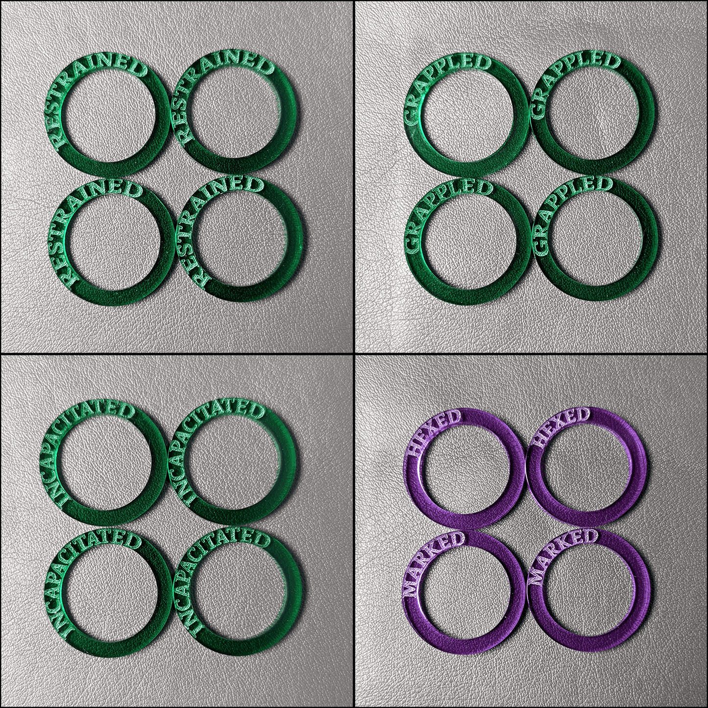 Condition Rings / Effect Markers (72 piece set) | Tabletop RPG Accessories - Hexwood Forge