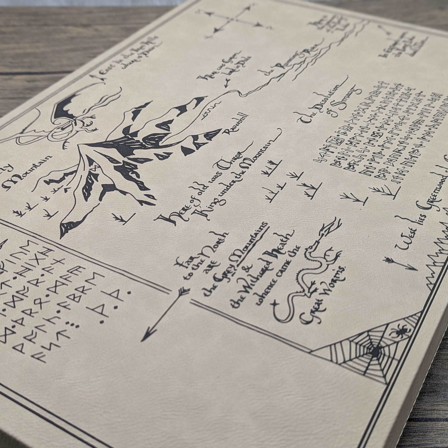 Thorin's Map - The Hobbit | Fantasy Map Art - Hexwood Forge