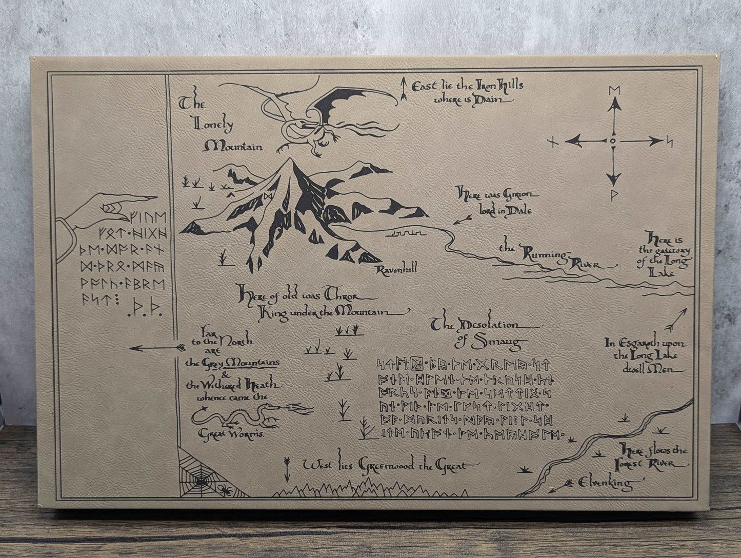 Thorin's Map - The Hobbit | Fantasy Map Art - Hexwood Forge