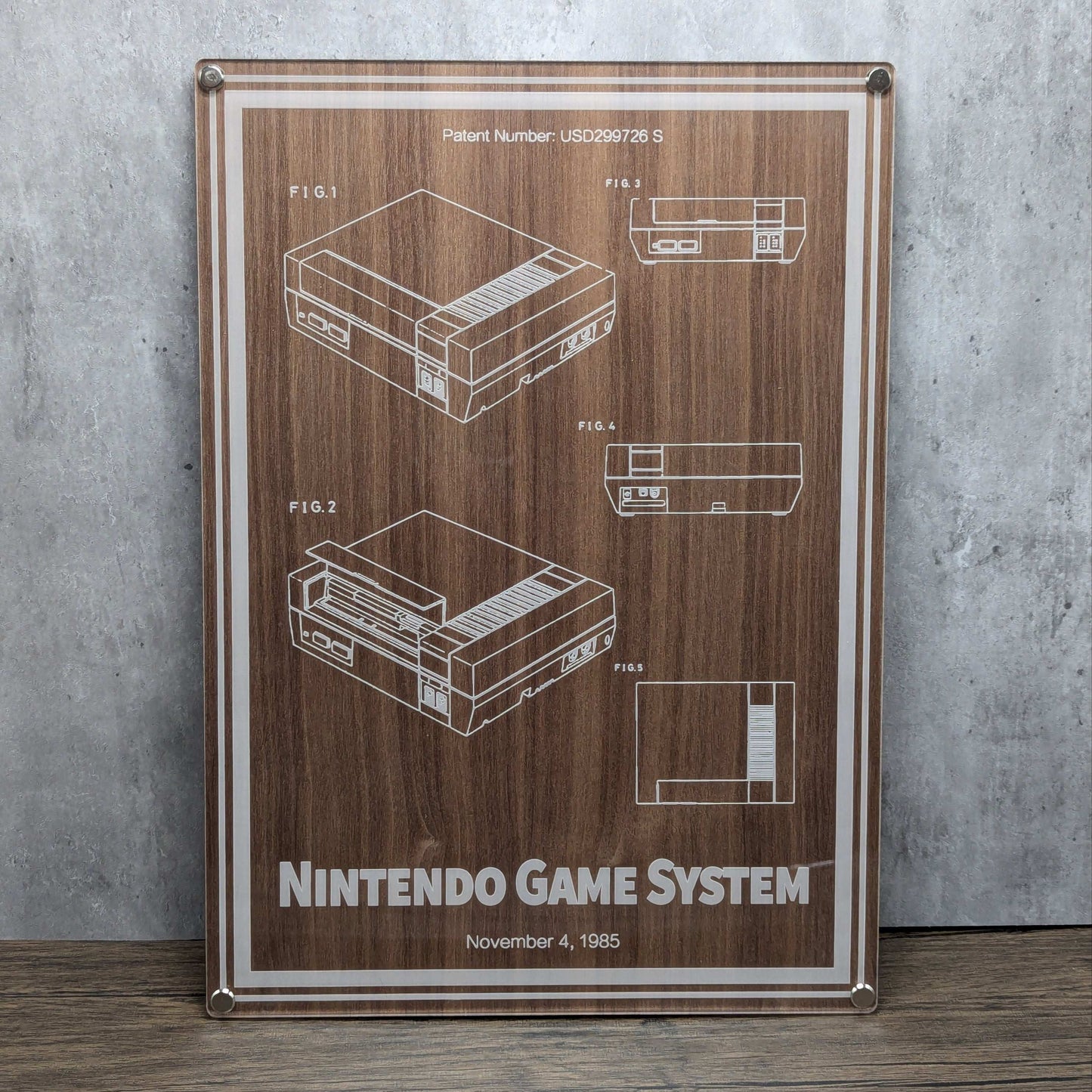 Nintendo Entertainment System NES patent art nerdy home decor display photo