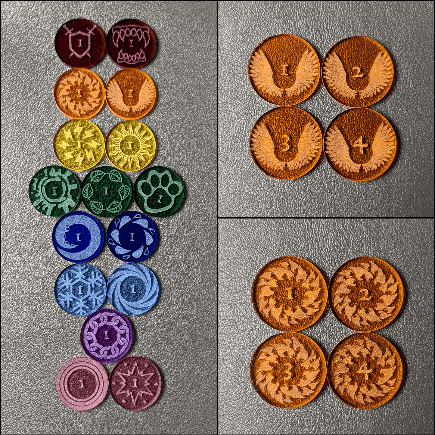 Battle Tokens / Combat Markers (72 piece set) | Tabletop RPG Accessories - Hexwood Forge