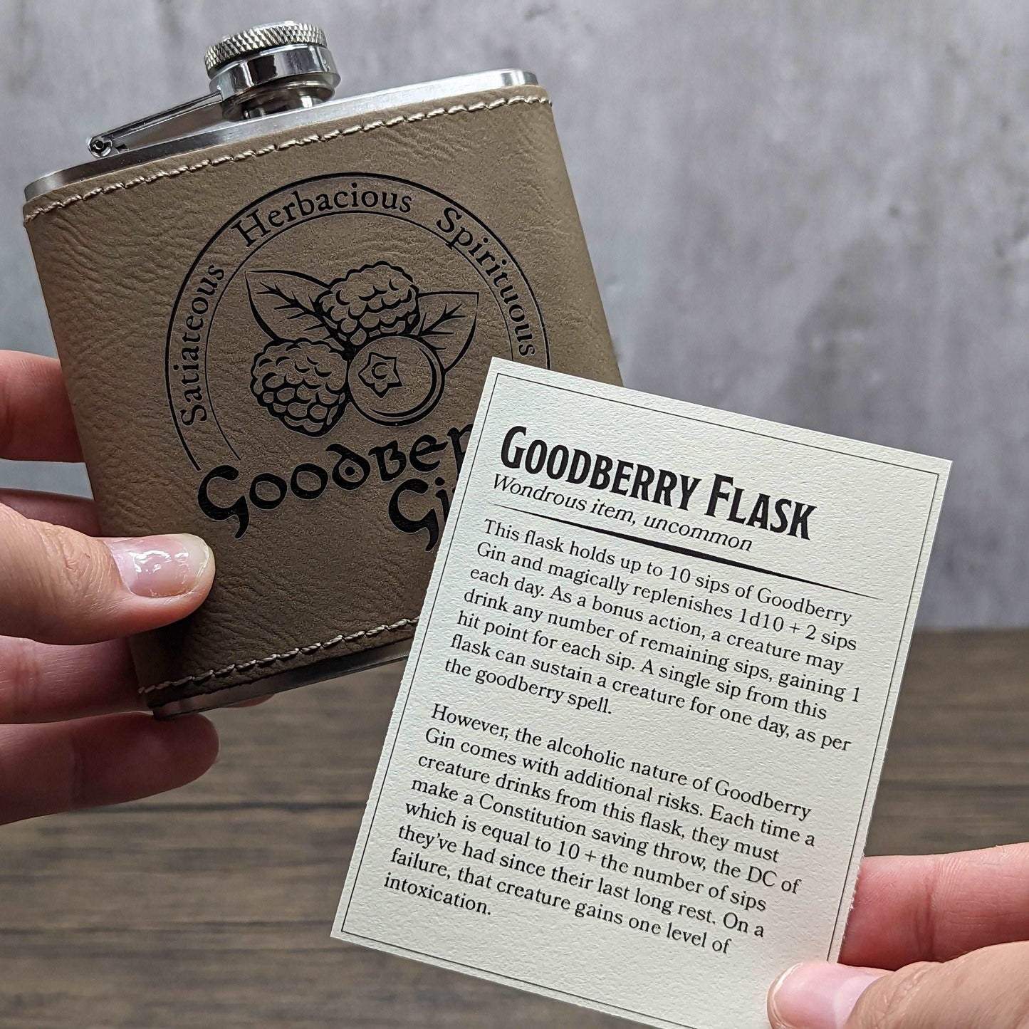 Goodberry Gin - D&D Accessories | Nerdy Flasks - Hexwood Forge