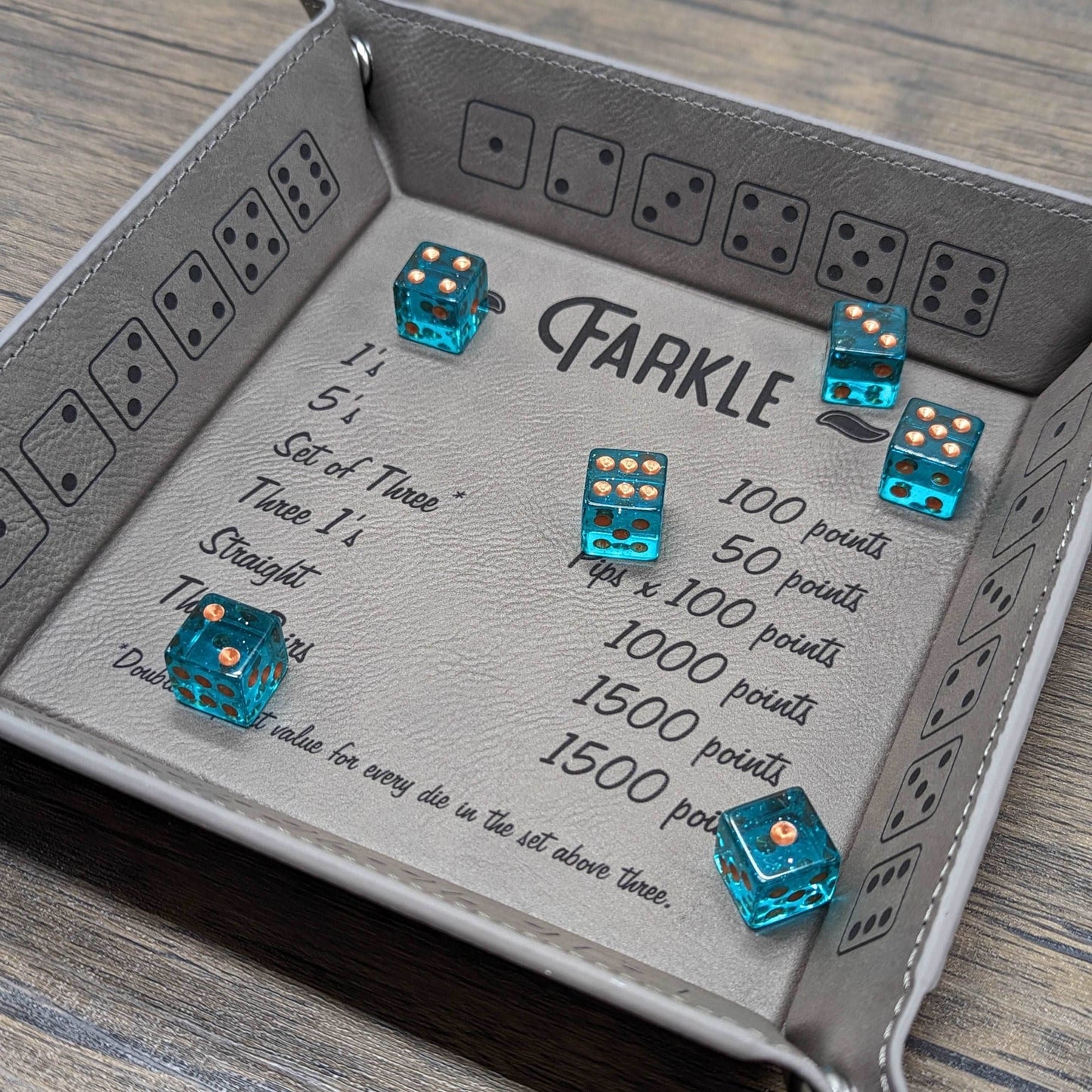 Farkle Dice Tray | Tabletop RPG Accessories - Hexwood Forge