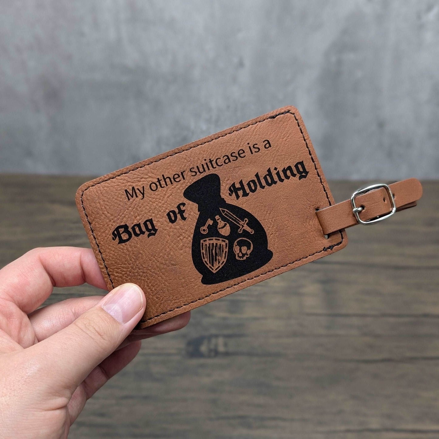 Bag of Holding - Dungeons & Dragons | Nerdy Luggage Tags - Hexwood Forge