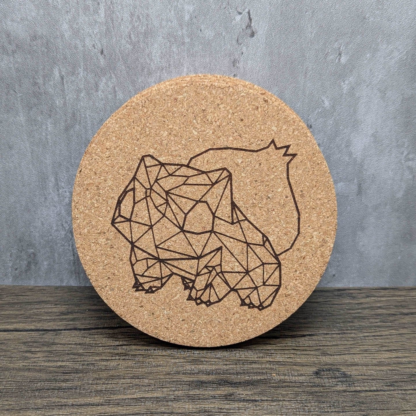 Geometric Pokémon Cork Coasters (set of 4) | Nerdy Coasters - Hexwood Forge