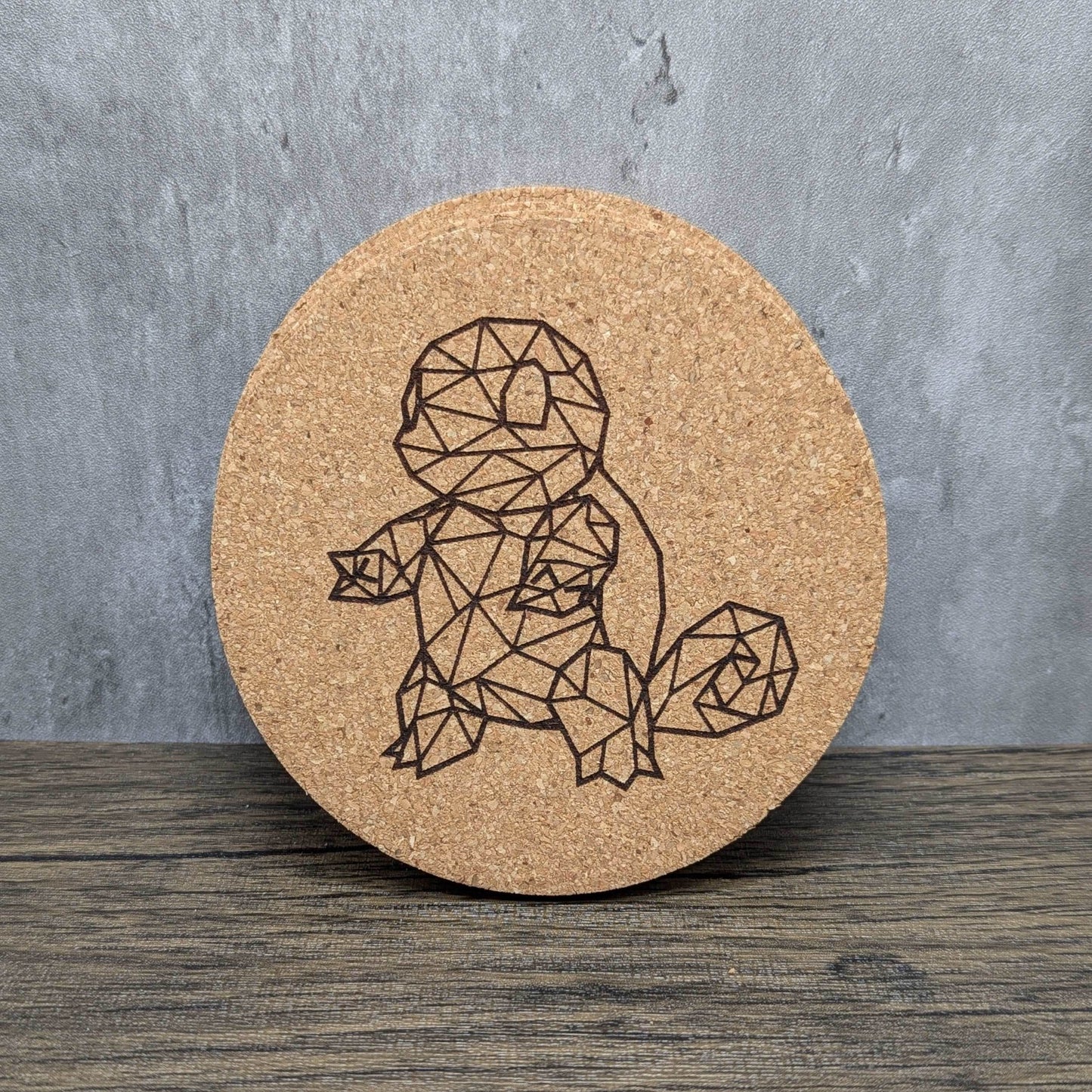 Geometric Pokémon Cork Coasters (set of 4) | Nerdy Coasters - Hexwood Forge