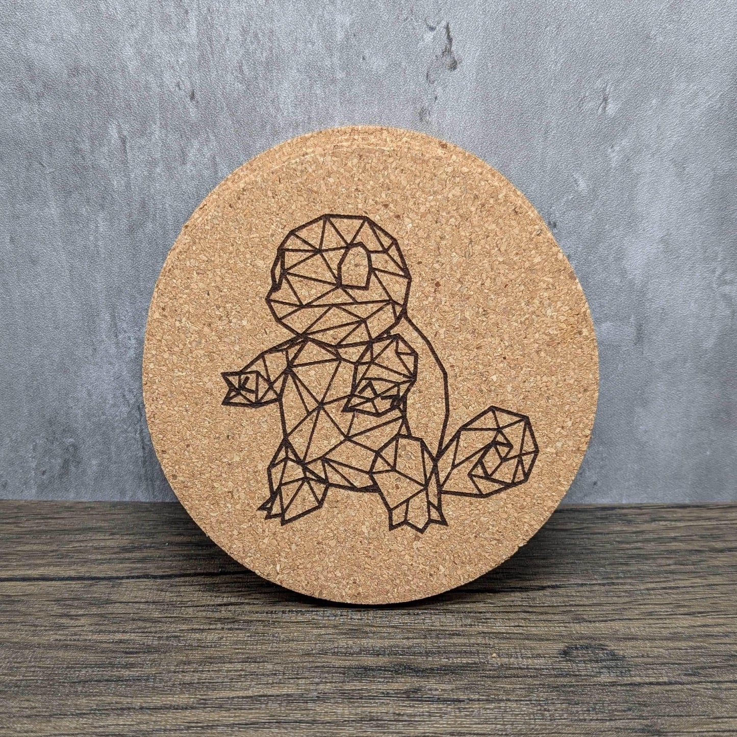 Geometric Pokémon Cork Coasters (set of 4) | Nerdy Coasters - Hexwood Forge