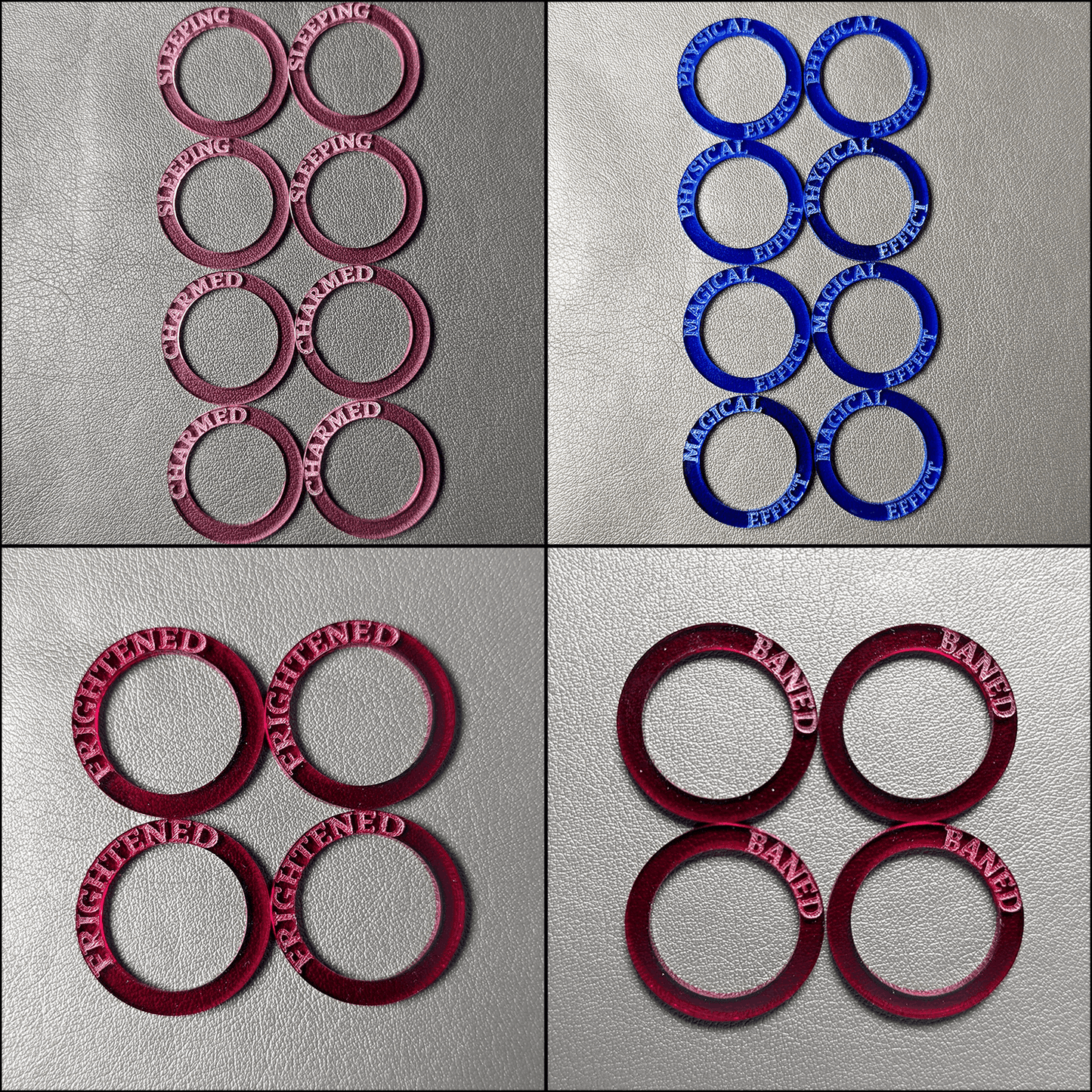 Condition Rings / Effect Markers (72 piece set) | Tabletop RPG Accessories - Hexwood Forge