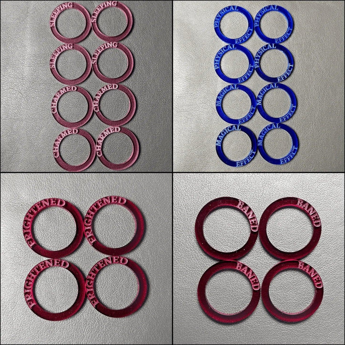 Condition Rings / Effect Markers (72 piece set) | Tabletop RPG Accessories - Hexwood Forge