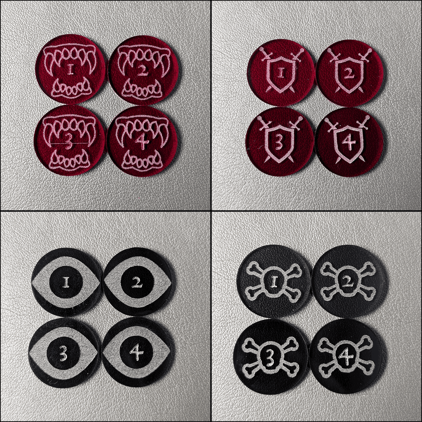 Battle Tokens / Combat Markers (72 piece set) | Tabletop RPG Accessories - Hexwood Forge