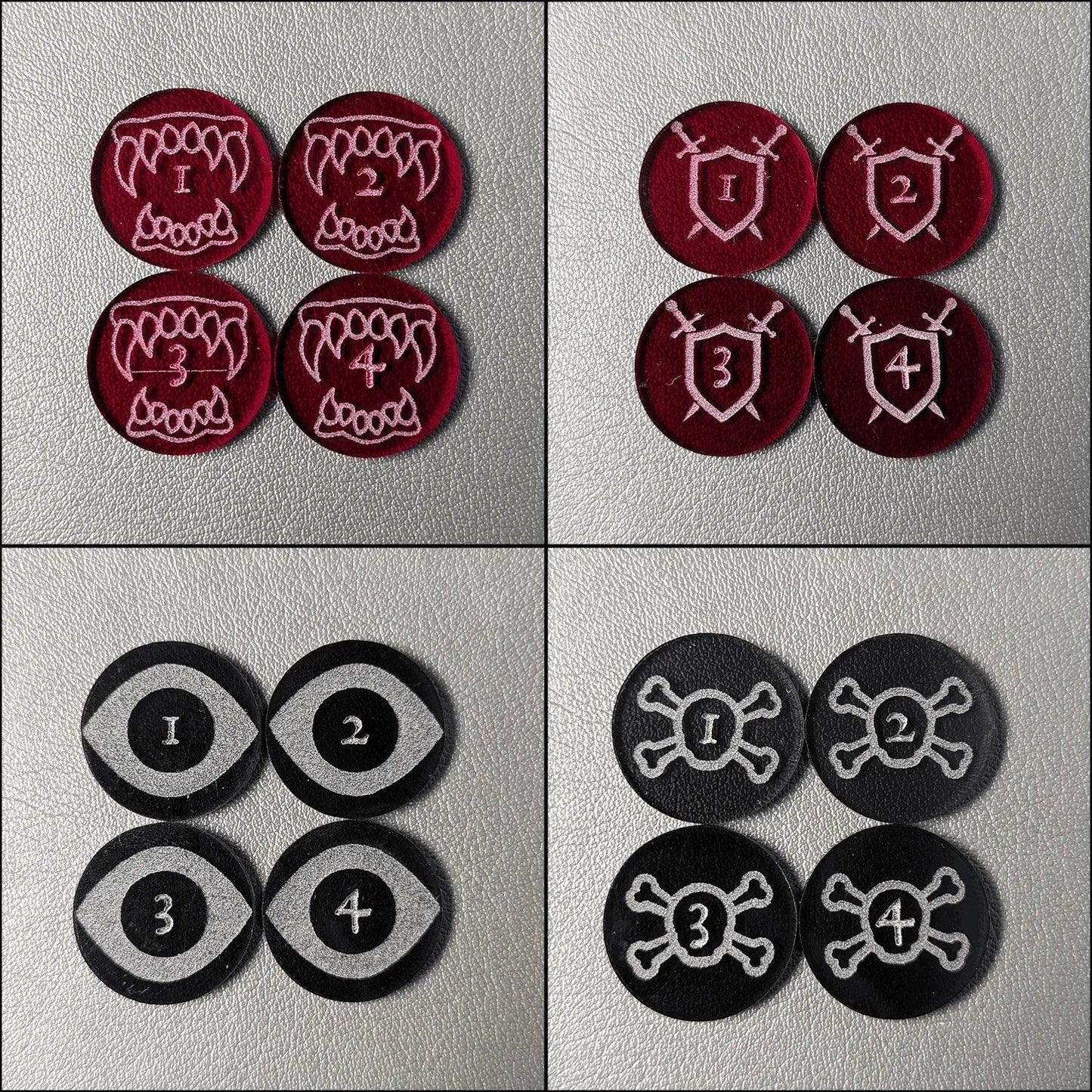 Battle Tokens / Combat Markers (72 piece set) | Tabletop RPG Accessories - Hexwood Forge