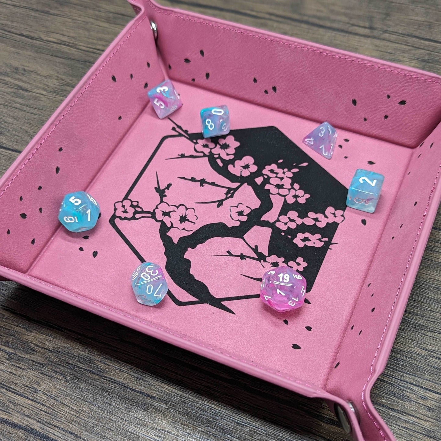 Sakura Dice Tray | Tabletop RPG Accessories - Hexwood Forge