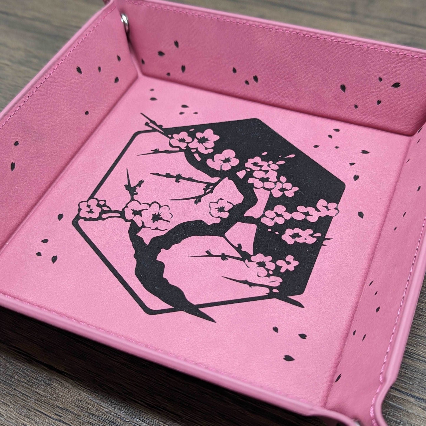 Sakura Dice Tray | Tabletop RPG Accessories - Hexwood Forge