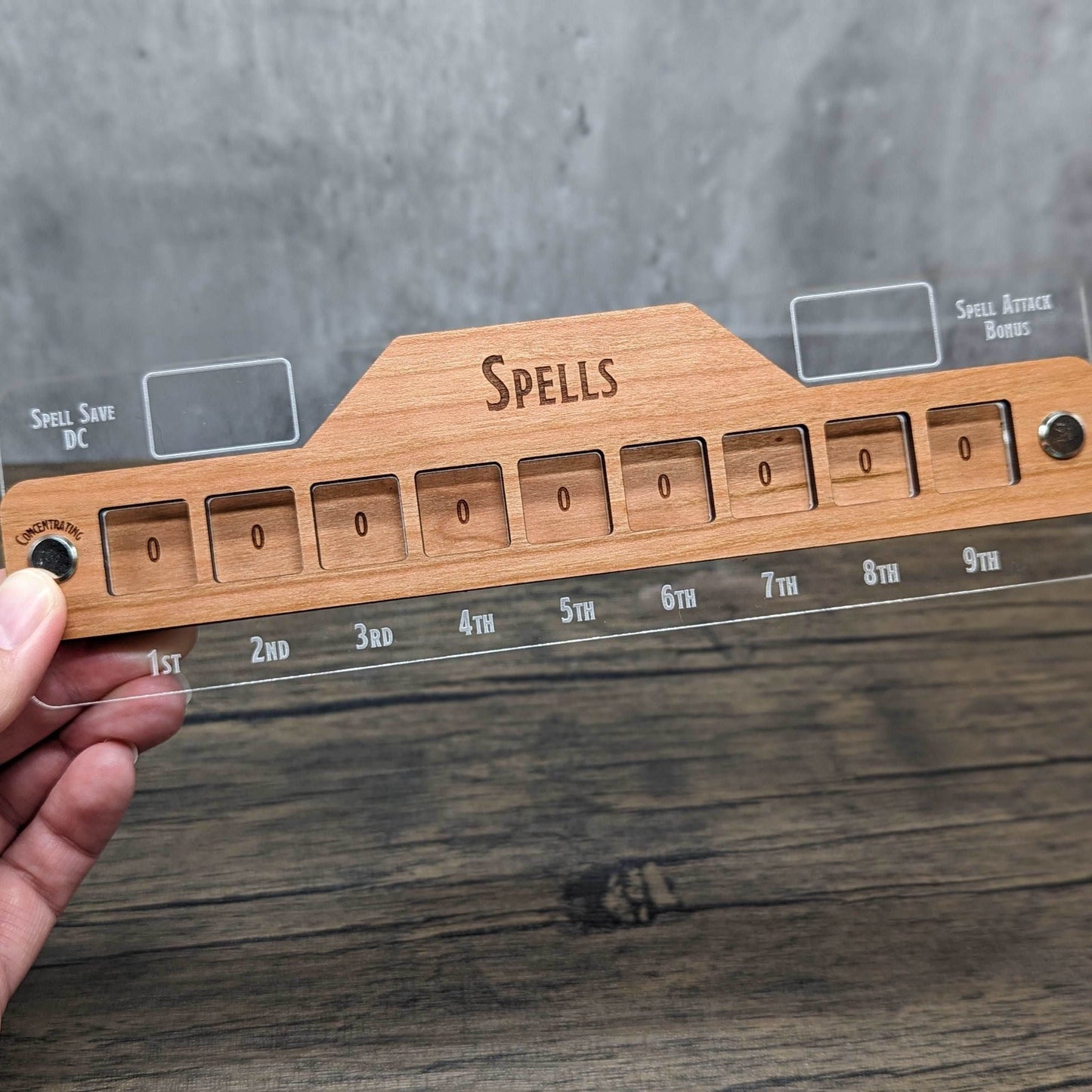 D&D Spell Tracker for 5th Edition | Tabletop RPG Supplies - Hexwood Forge