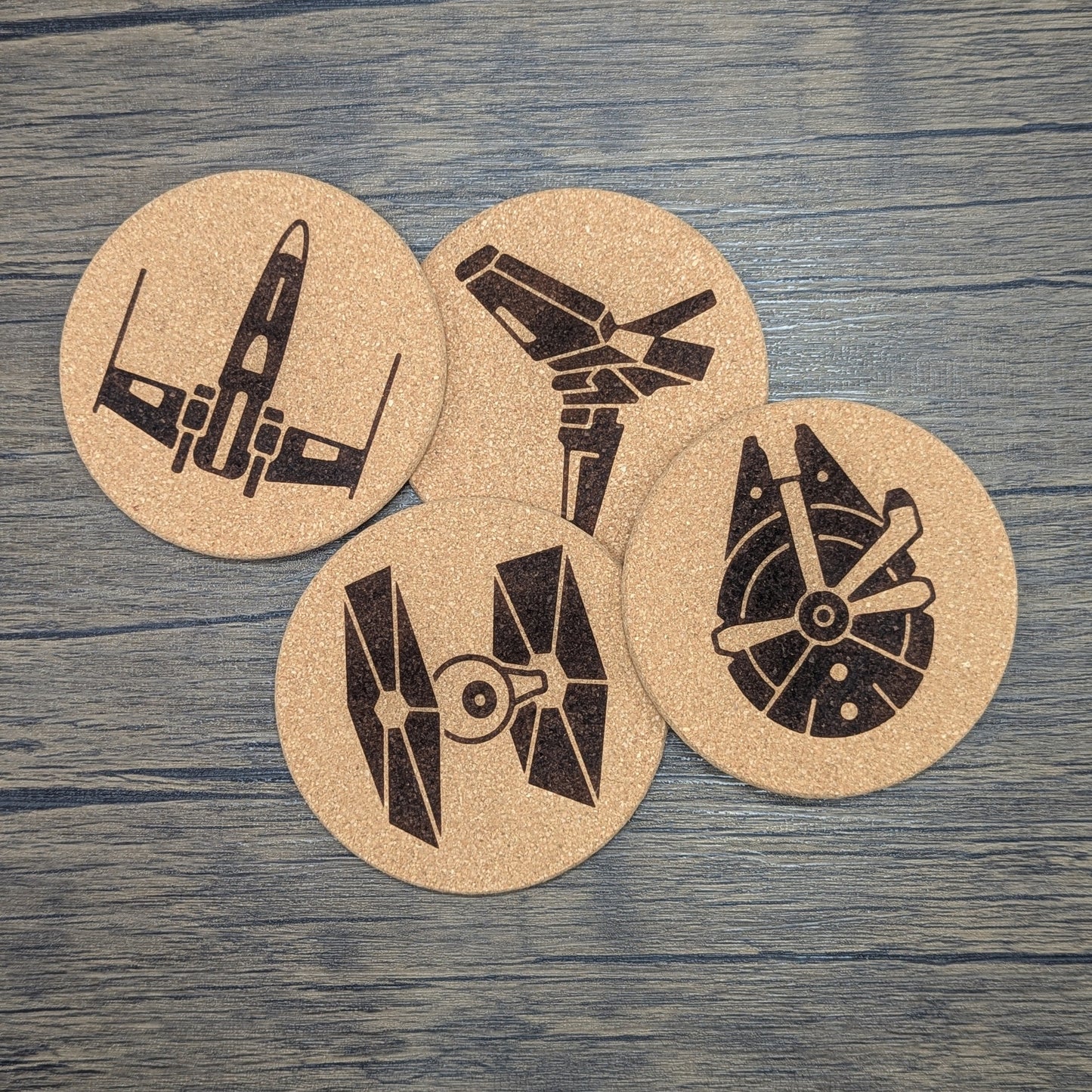 Star Wars cork coaster set of four by Hexwood Forge