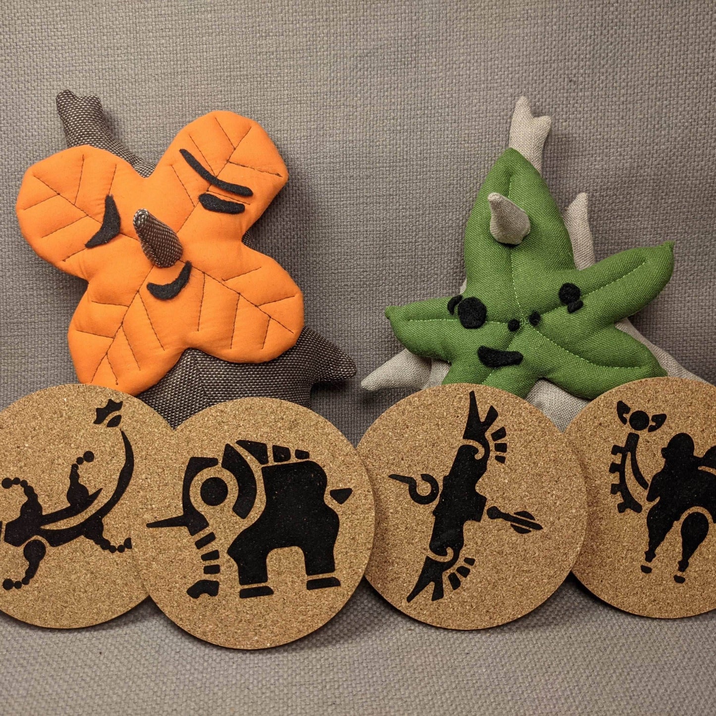 Zelda Divine Beast Cork Coasters (set of 4) | Nerdy Coasters - Hexwood Forge