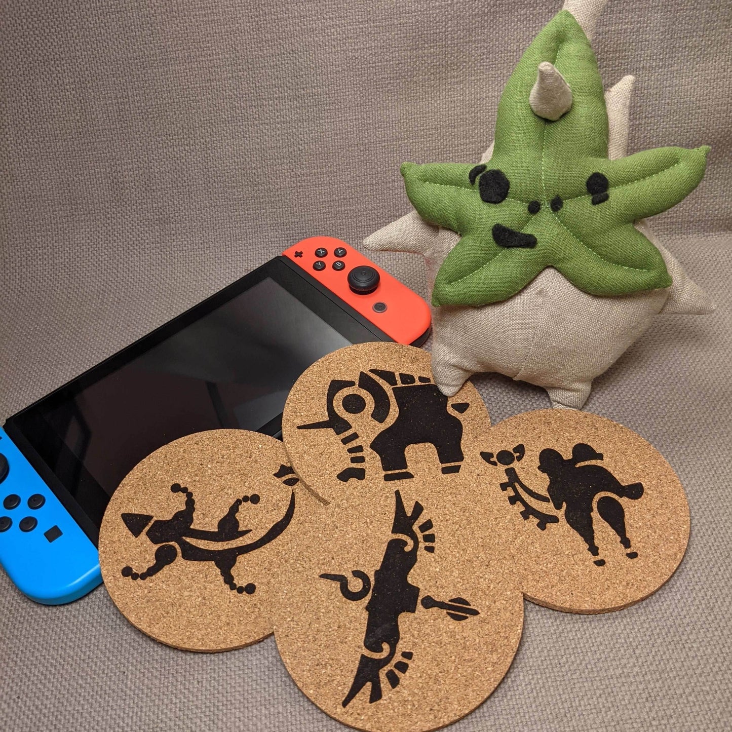 Zelda Divine Beast Cork Coasters (set of 4) | Nerdy Coasters - Hexwood Forge