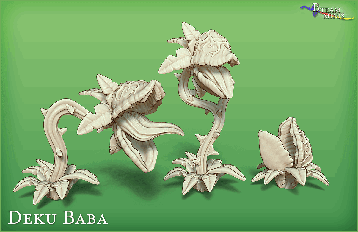 Deku Baba (set of 3) - Legend of Zelda: Skyward Sword | Zelda Tabletop Miniature - Hexwood Forge
