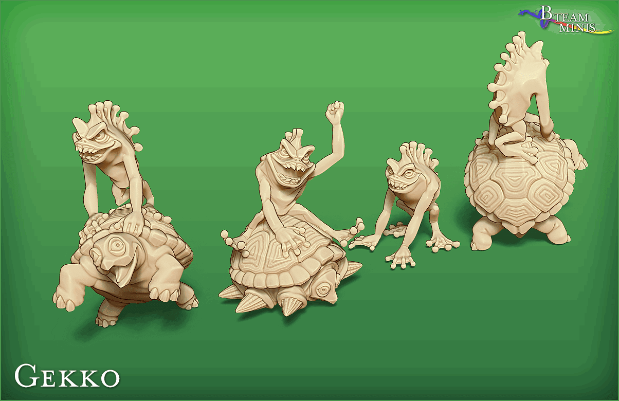Gekko (set of 4) - Legend of Zelda: Majora's Mask | Zelda Tabletop Miniature - Hexwood Forge