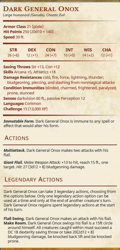 Dark General Onox - Legend of Zelda: Oracle of Seasons | Zelda Tabletop Miniature - Hexwood Forge
