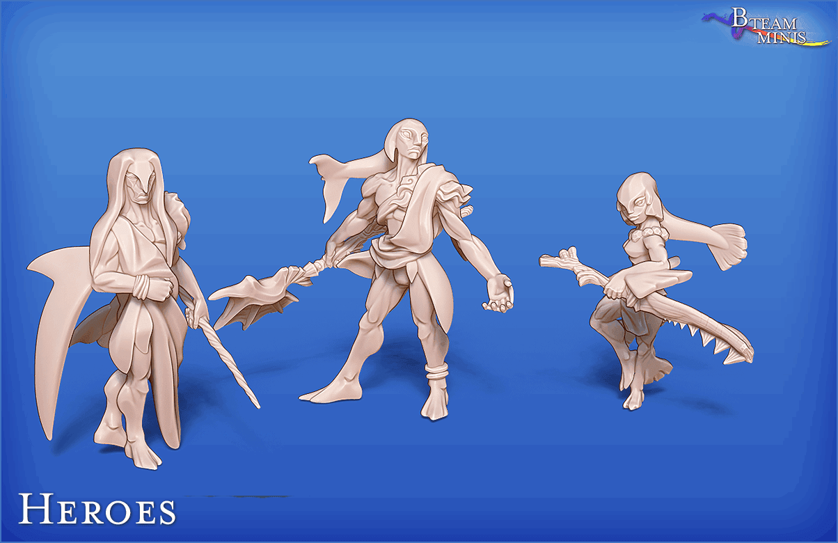 Zora (multiple sets) - Legend of Zelda | Zelda Tabletop Miniature - Hexwood Forge