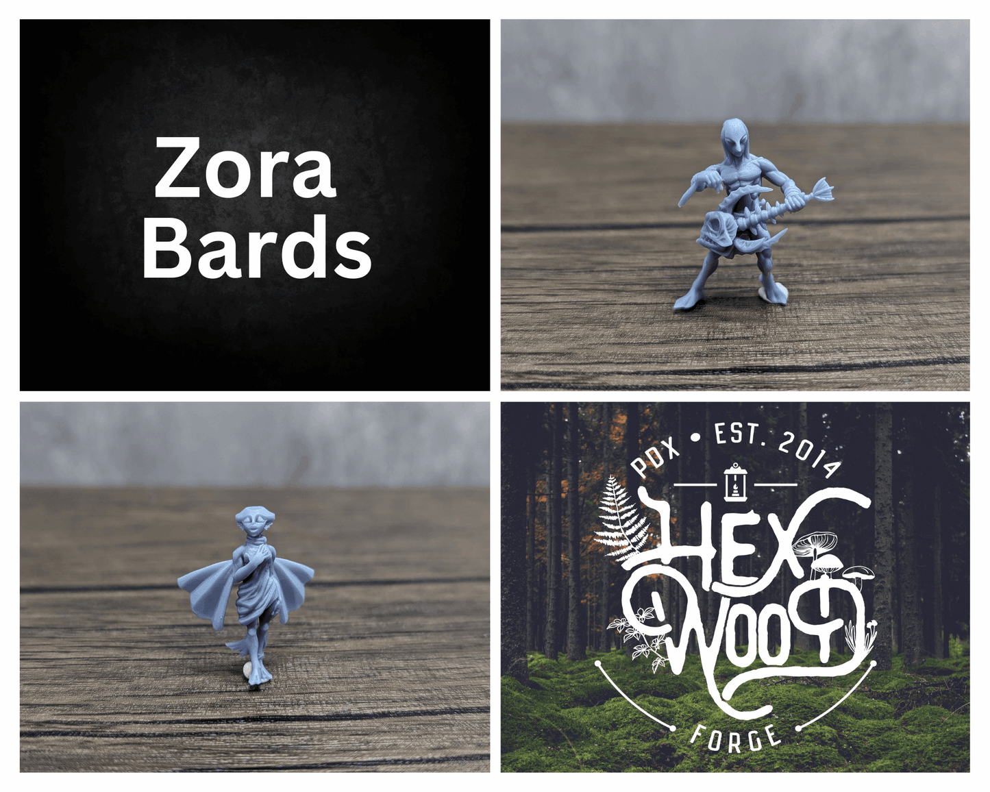 Zora (multiple sets) - Legend of Zelda | Zelda Tabletop Miniature - Hexwood Forge