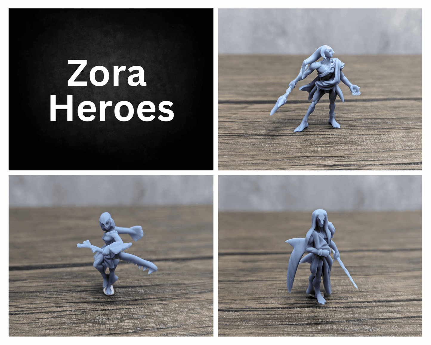 Zora (multiple sets) - Legend of Zelda | Zelda Tabletop Miniature - Hexwood Forge