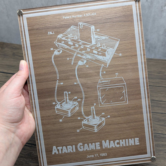 Atari 2600 VCS patent art nerdy home decor display photo
