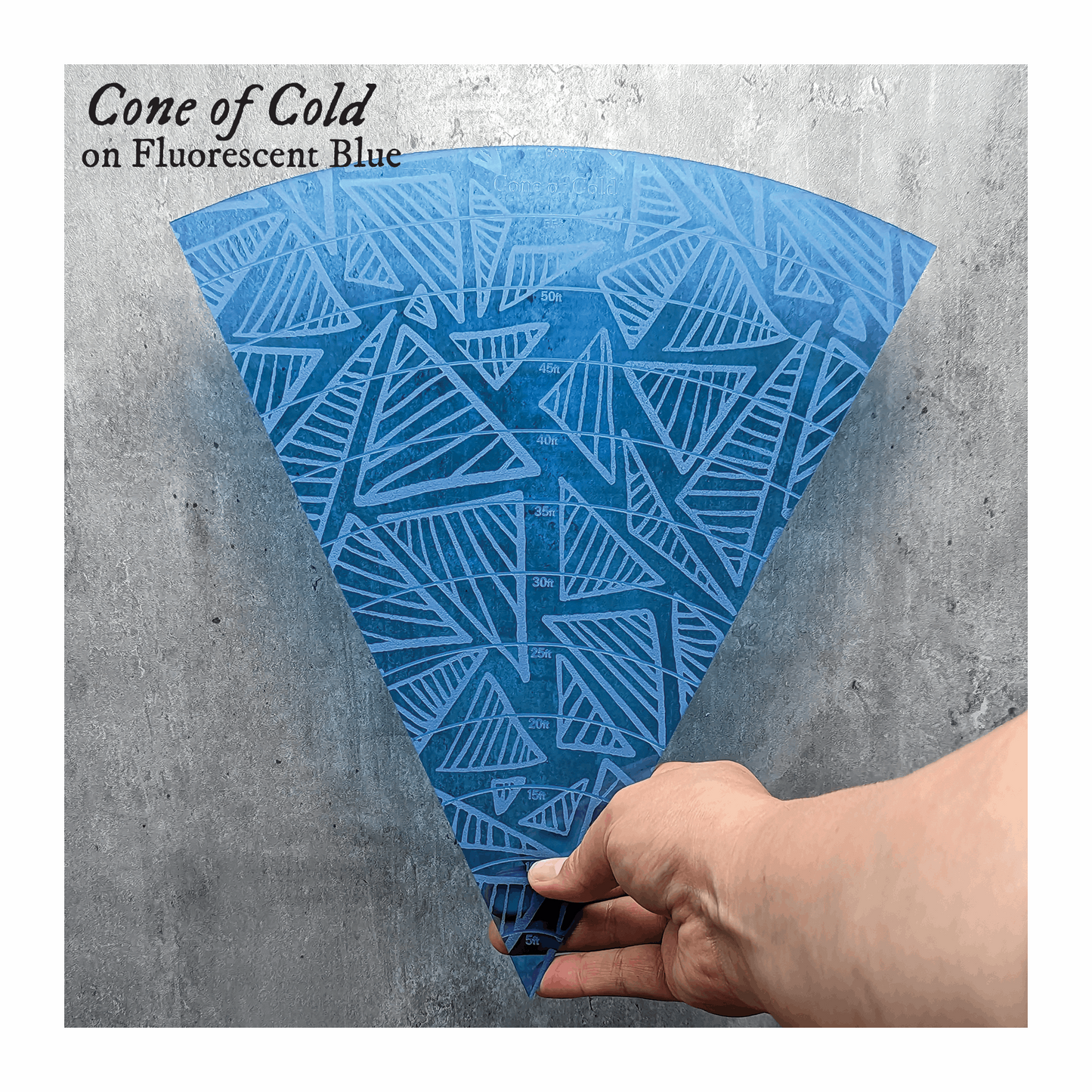 Cone of Cold Area of Effect Spell Template | Compatible with Dungeons & Dragons 5e 