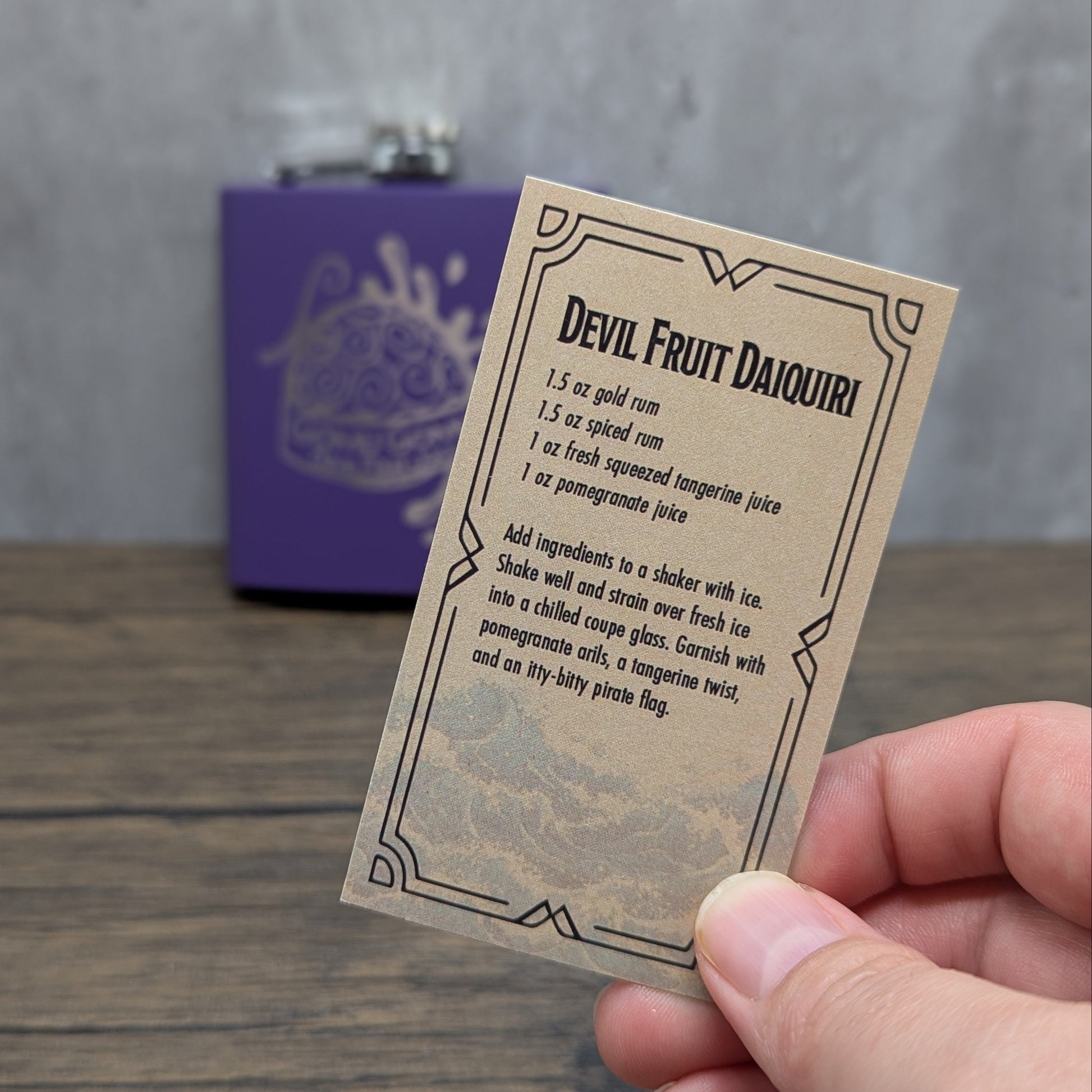 Gomu Gomu leatherette 6oz flask by Hexwood Forge