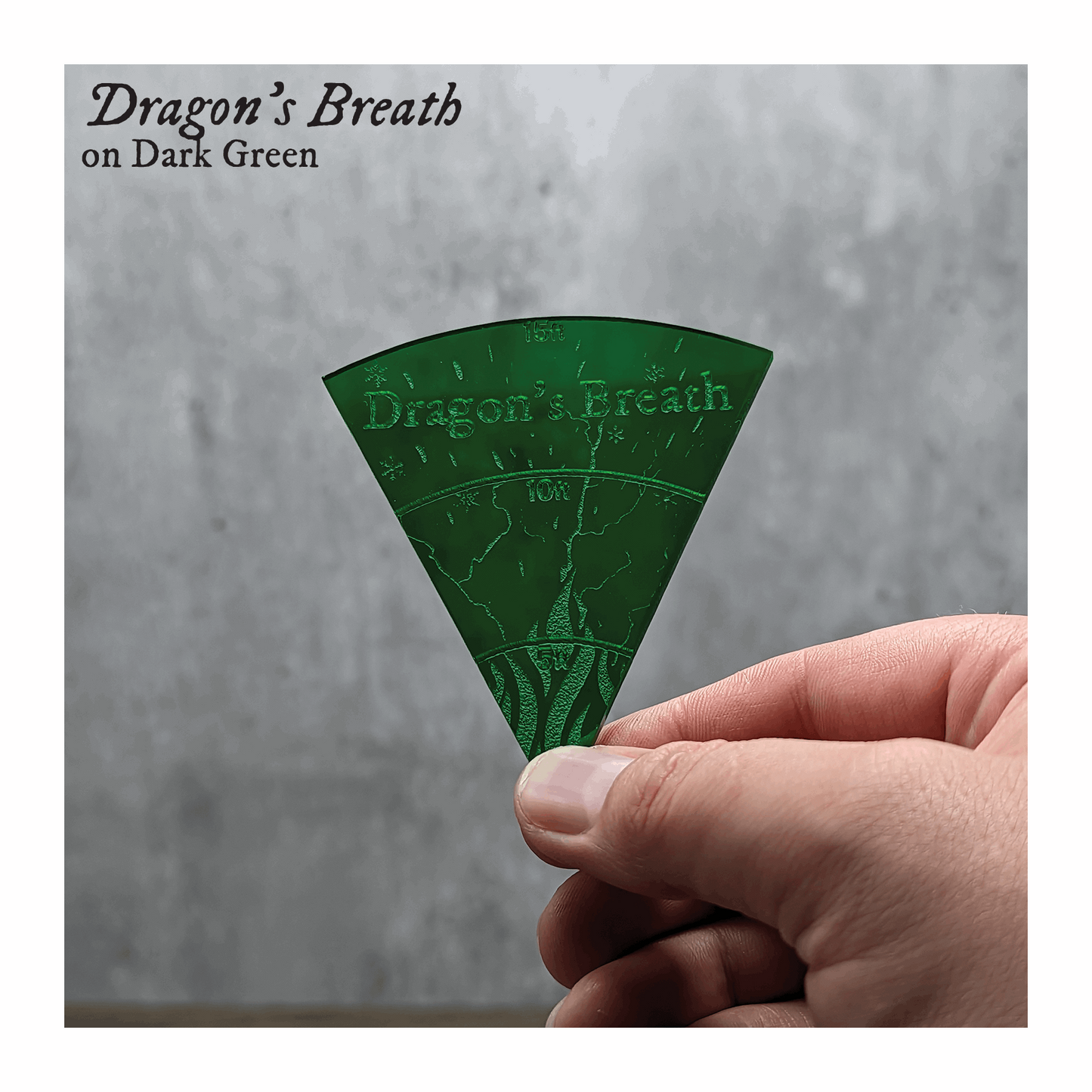 Dragon's Breath Area of Effect Spell Template | Compatible with Dungeons & Dragons 5e 