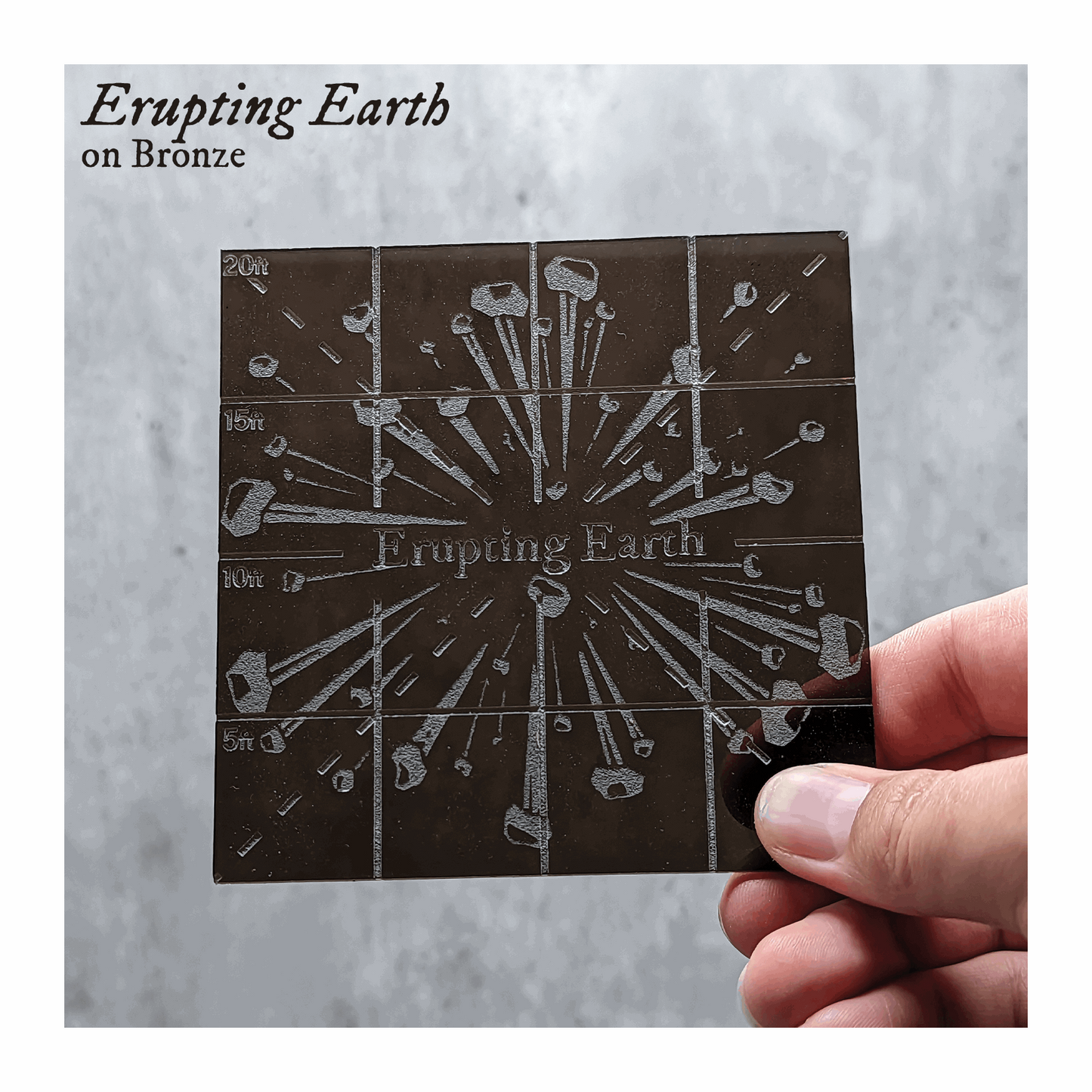 Erupting Earth Area of Effect Spell Template | Compatible with Dungeons & Dragons 5e 