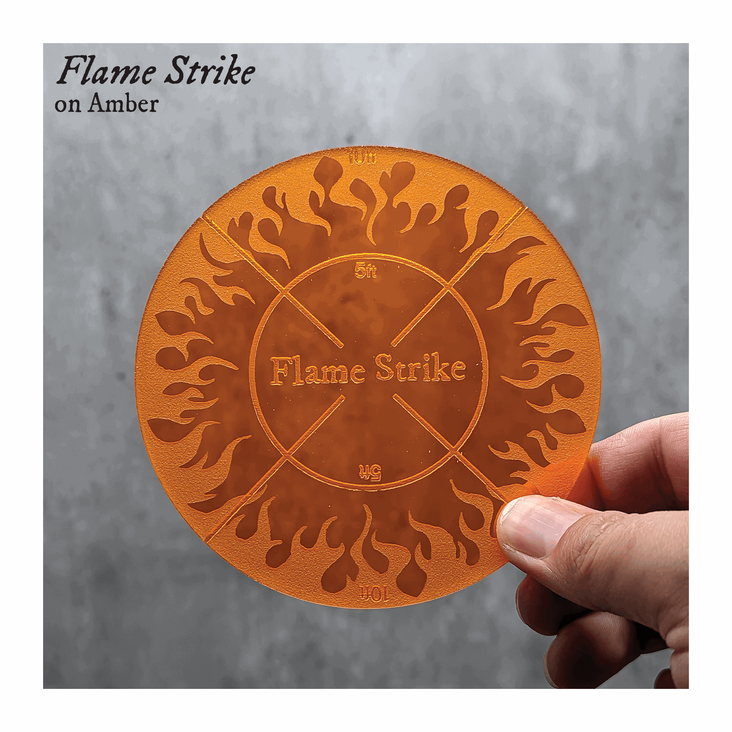 Flame Strike Area of Effect Spell Template | Compatible with Dungeons & Dragons 5e 