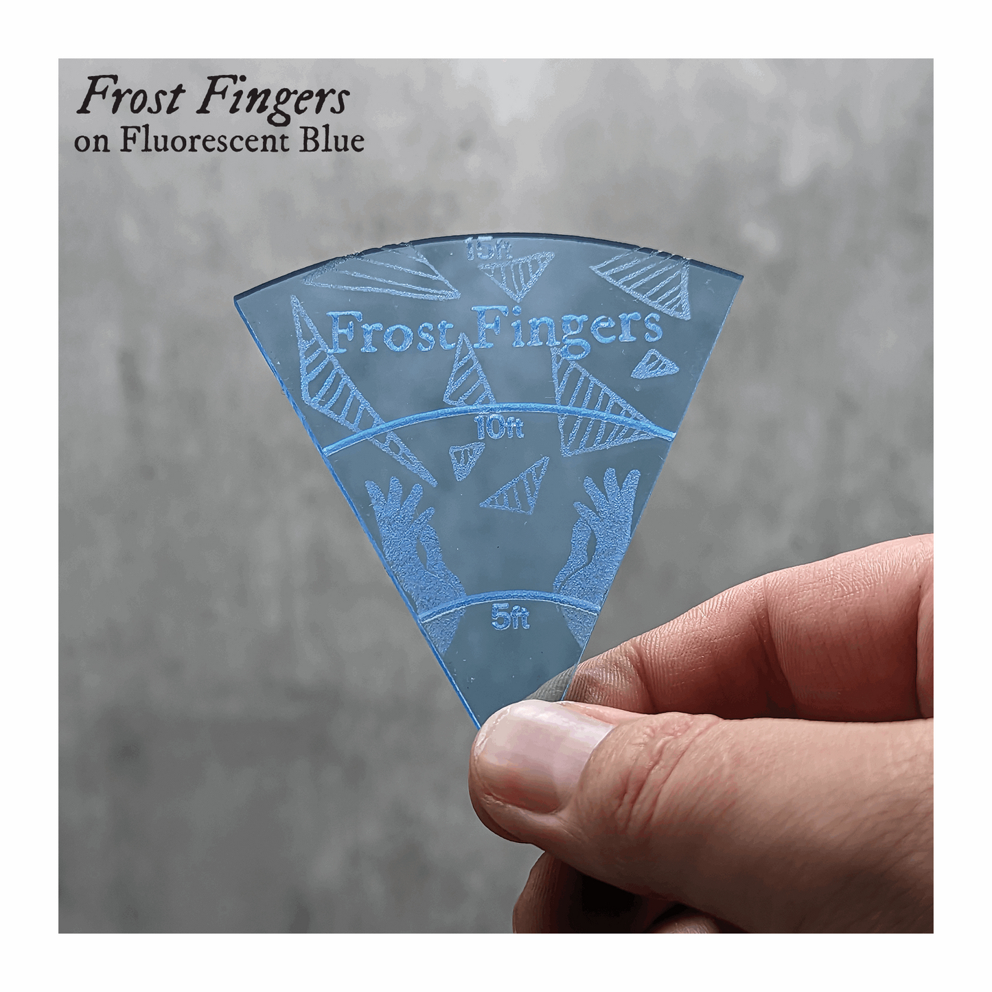 Frost Fingers Area of Effect Spell Template | Compatible with Dungeons & Dragons 5e 