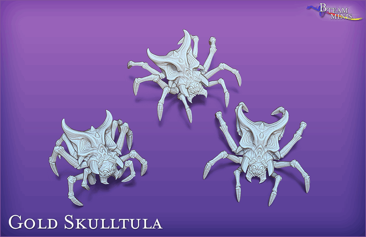 Gold Skulltula (set of 3) - Legend of Zelda | RPG Zelda Tabletop Miniature