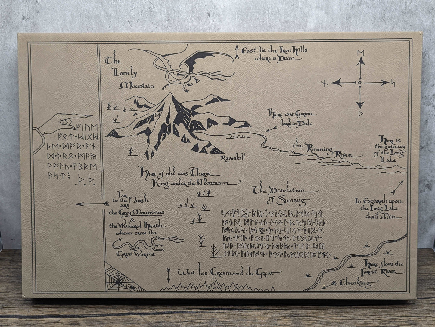 Thorin's Map - The Hobbit | Fantasy Map Wall Art - Hexwood Forge