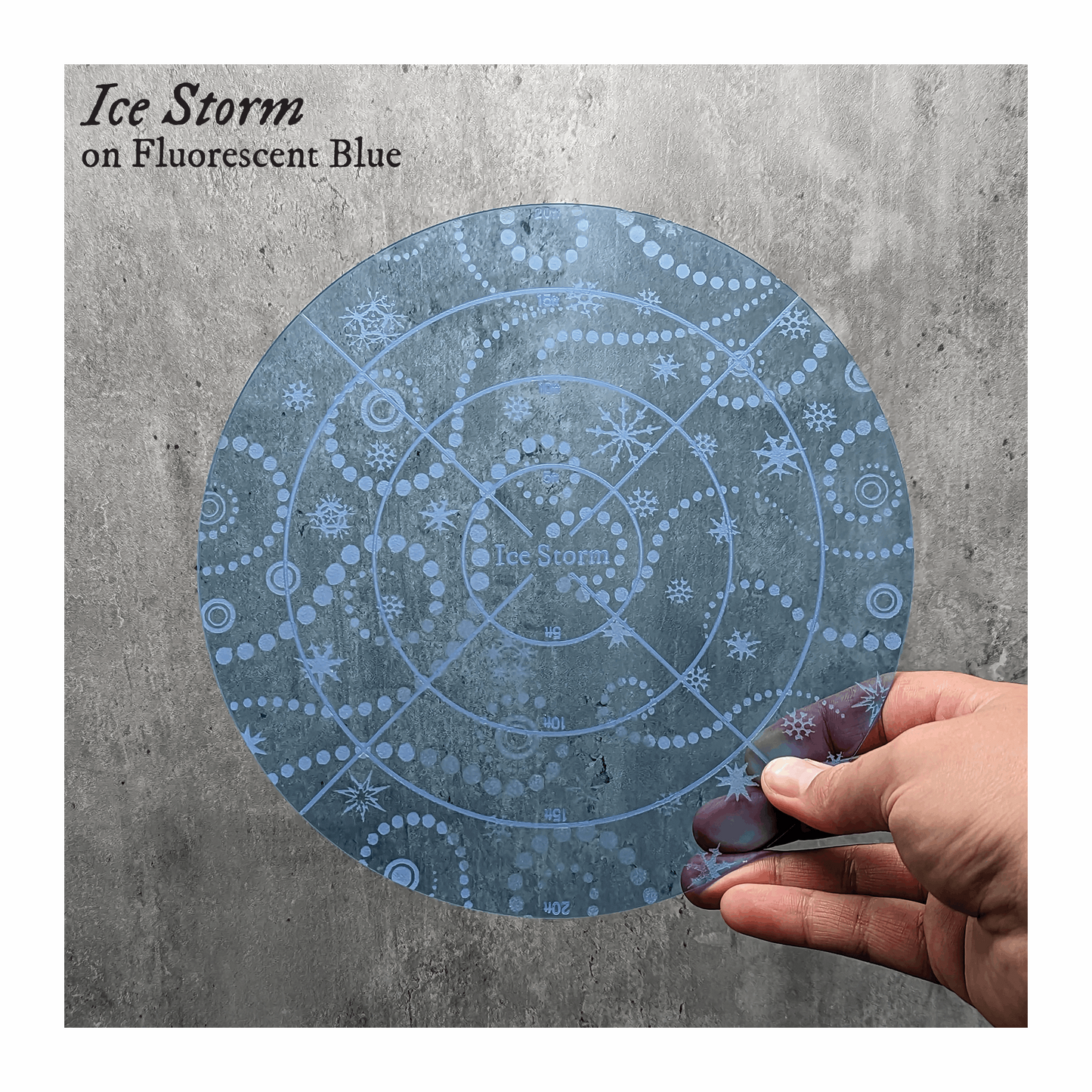 Ice Storm Area of Effect Spell Template | Compatible with Dungeons & Dragons 5e 