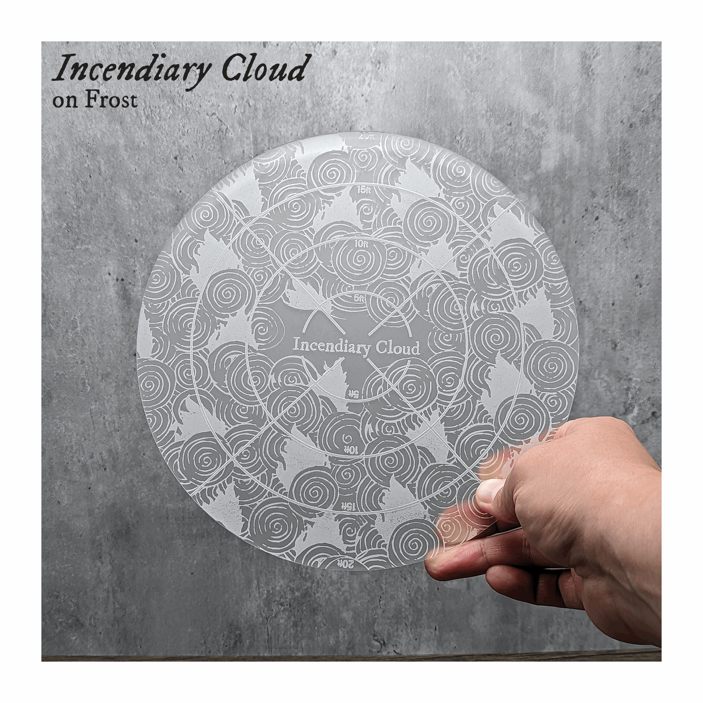 Incendiary Cloud Area of Effect Spell Template | Compatible with Dungeons & Dragons 5e 