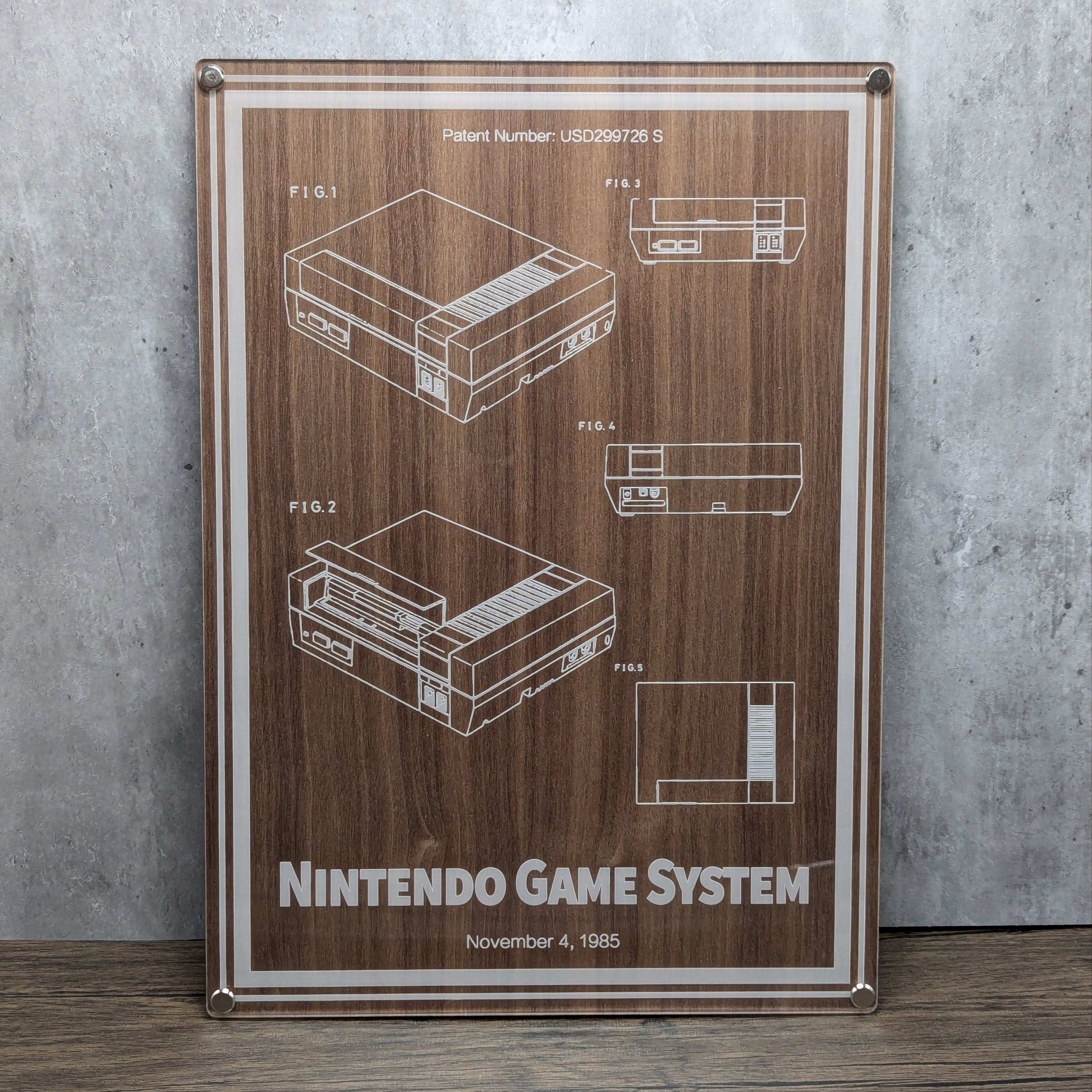 Nintendo Entertainment System NES patent art nerdy home decor display photo