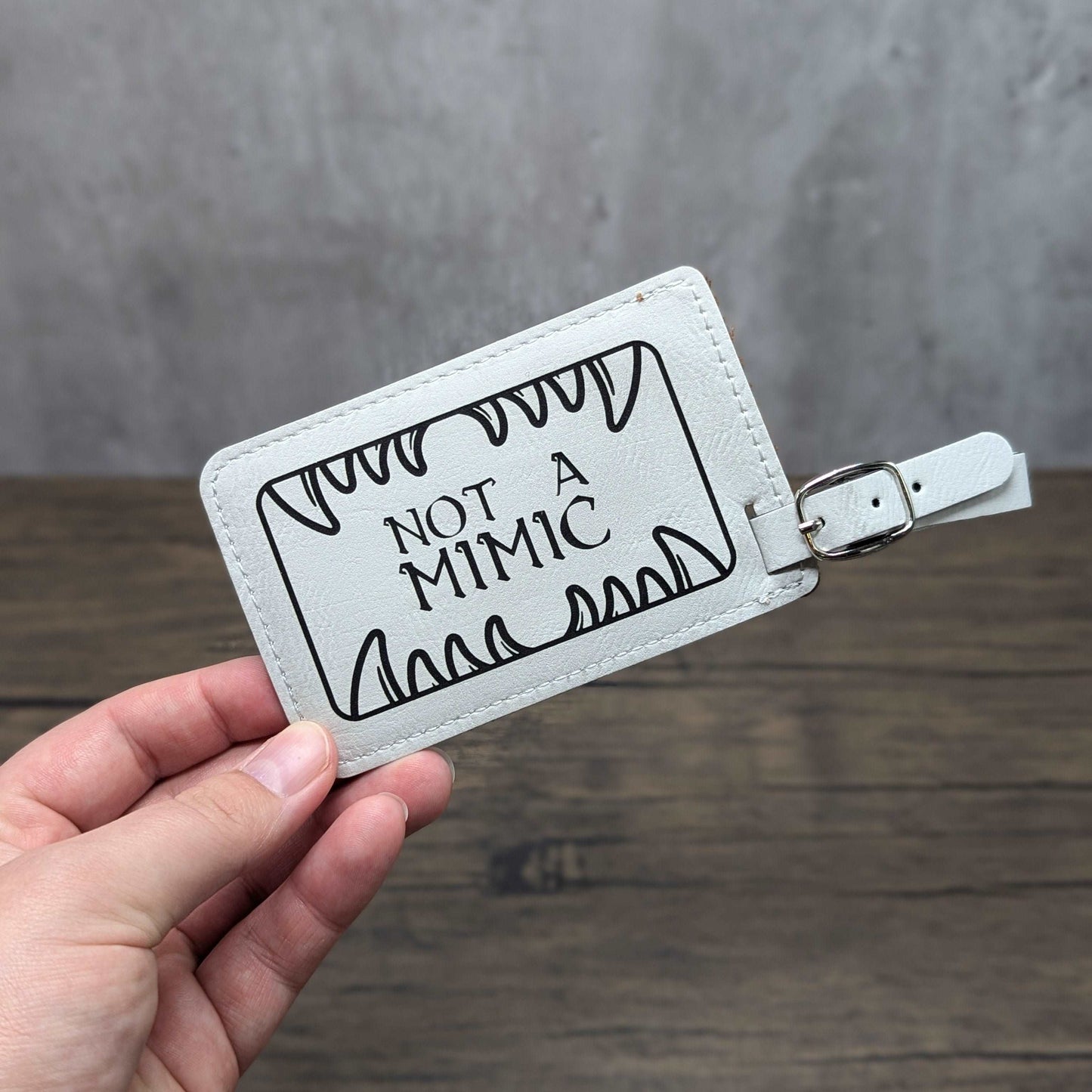 "Not a Mimic" | Nerdy Luggage Tags